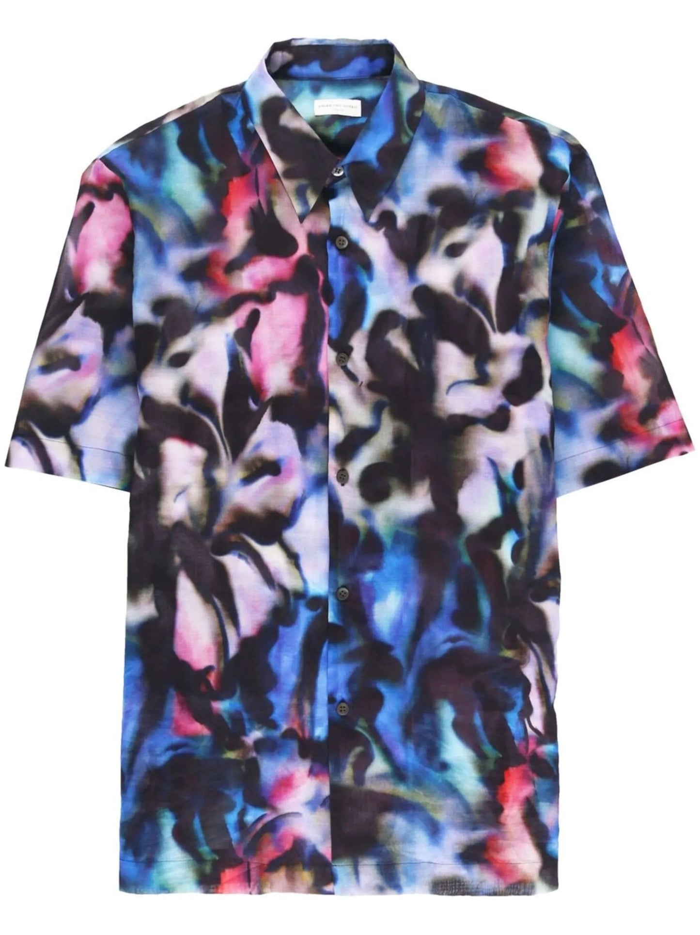 floral-print short-sleeve shirt