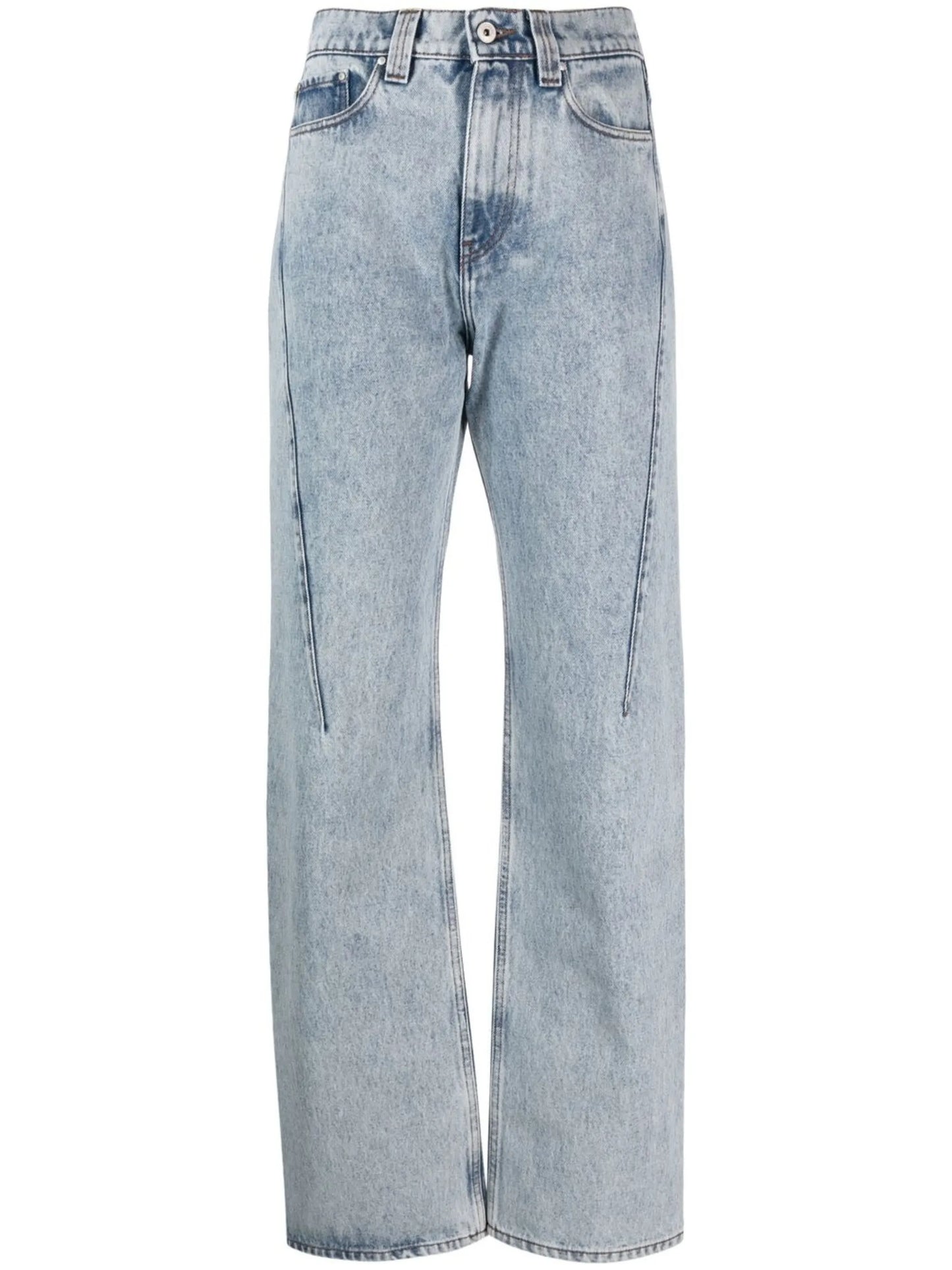 straight-leg denim jeans