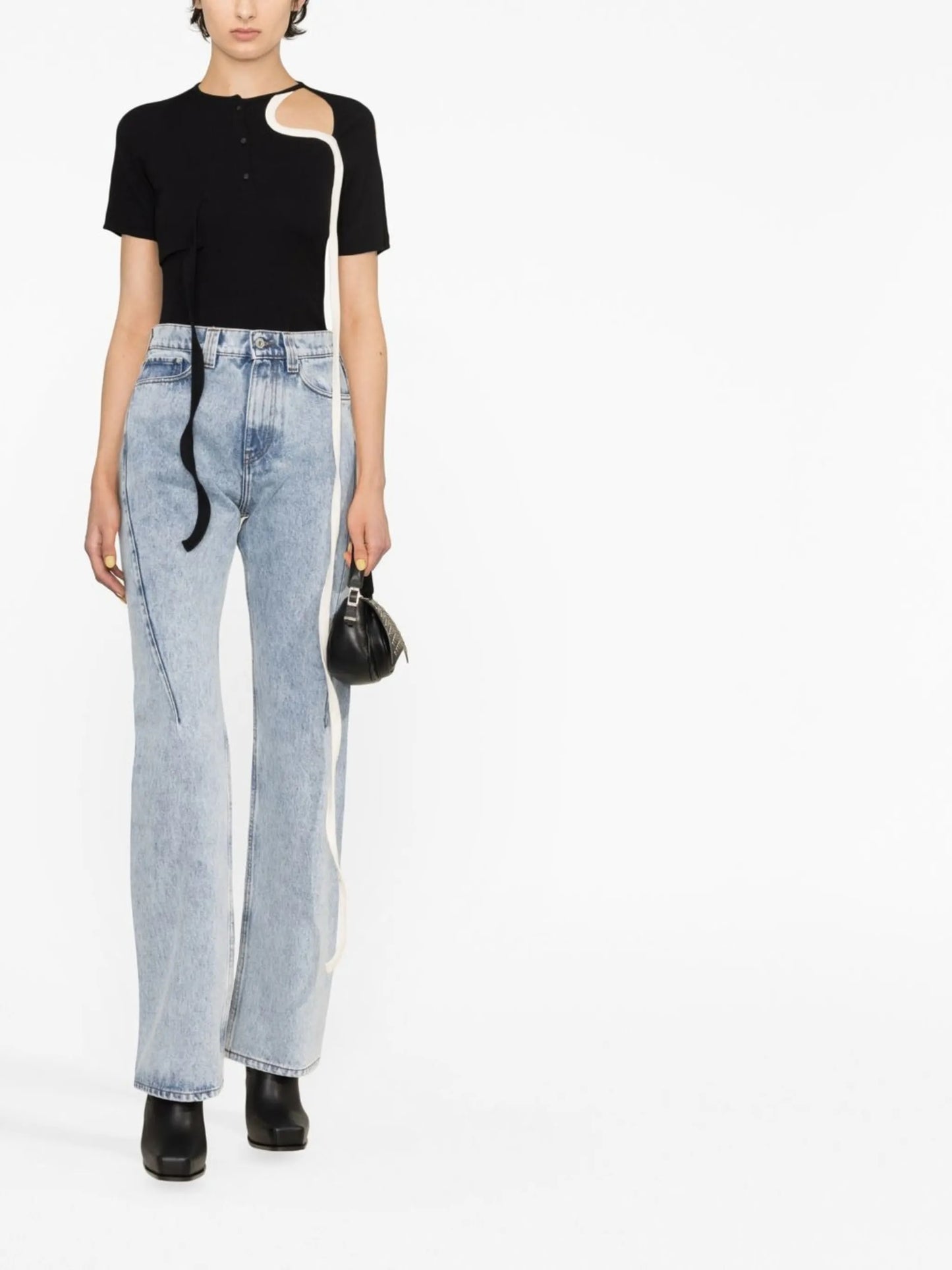 straight-leg denim jeans