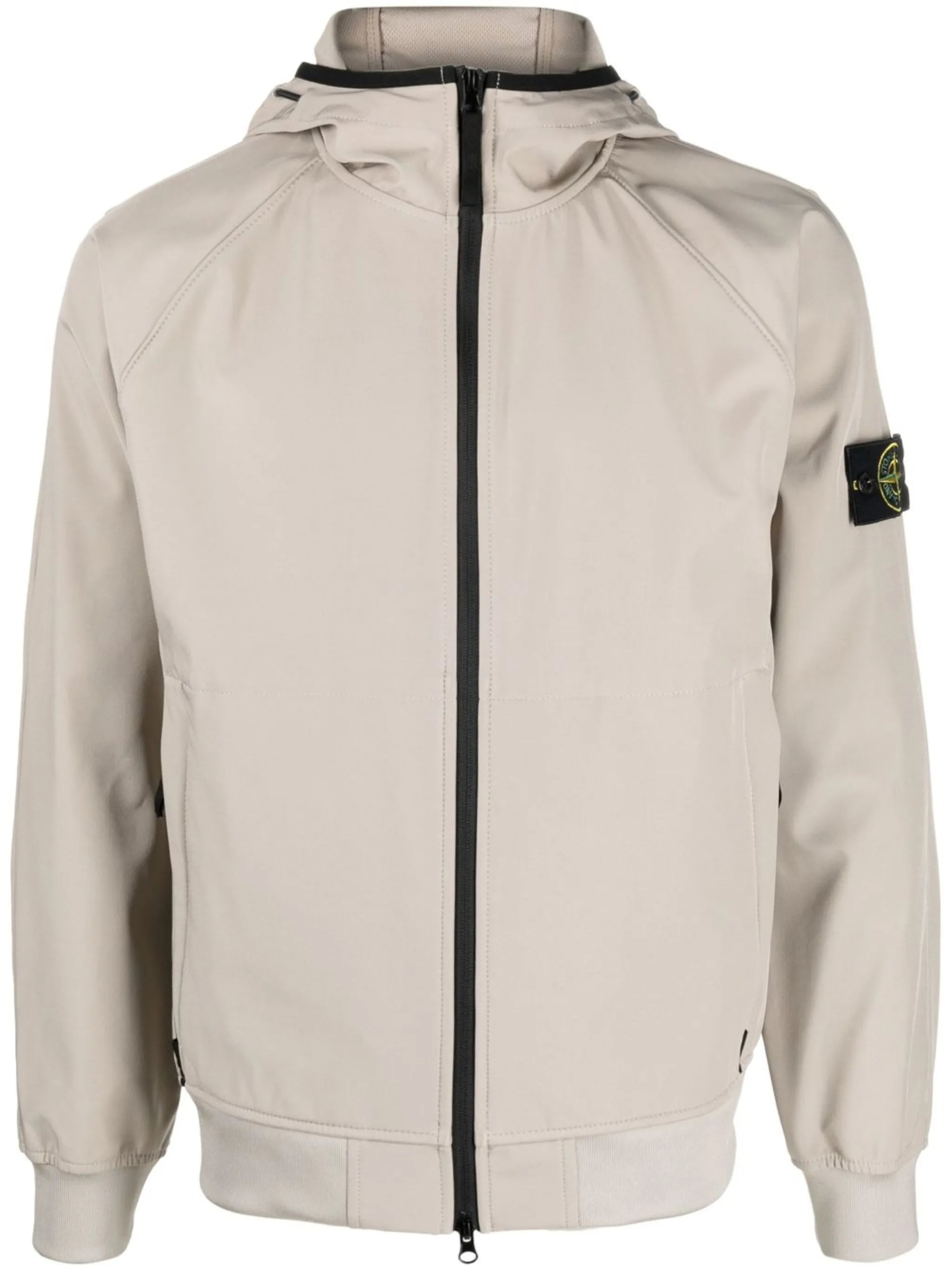 zip-up hooded jacket