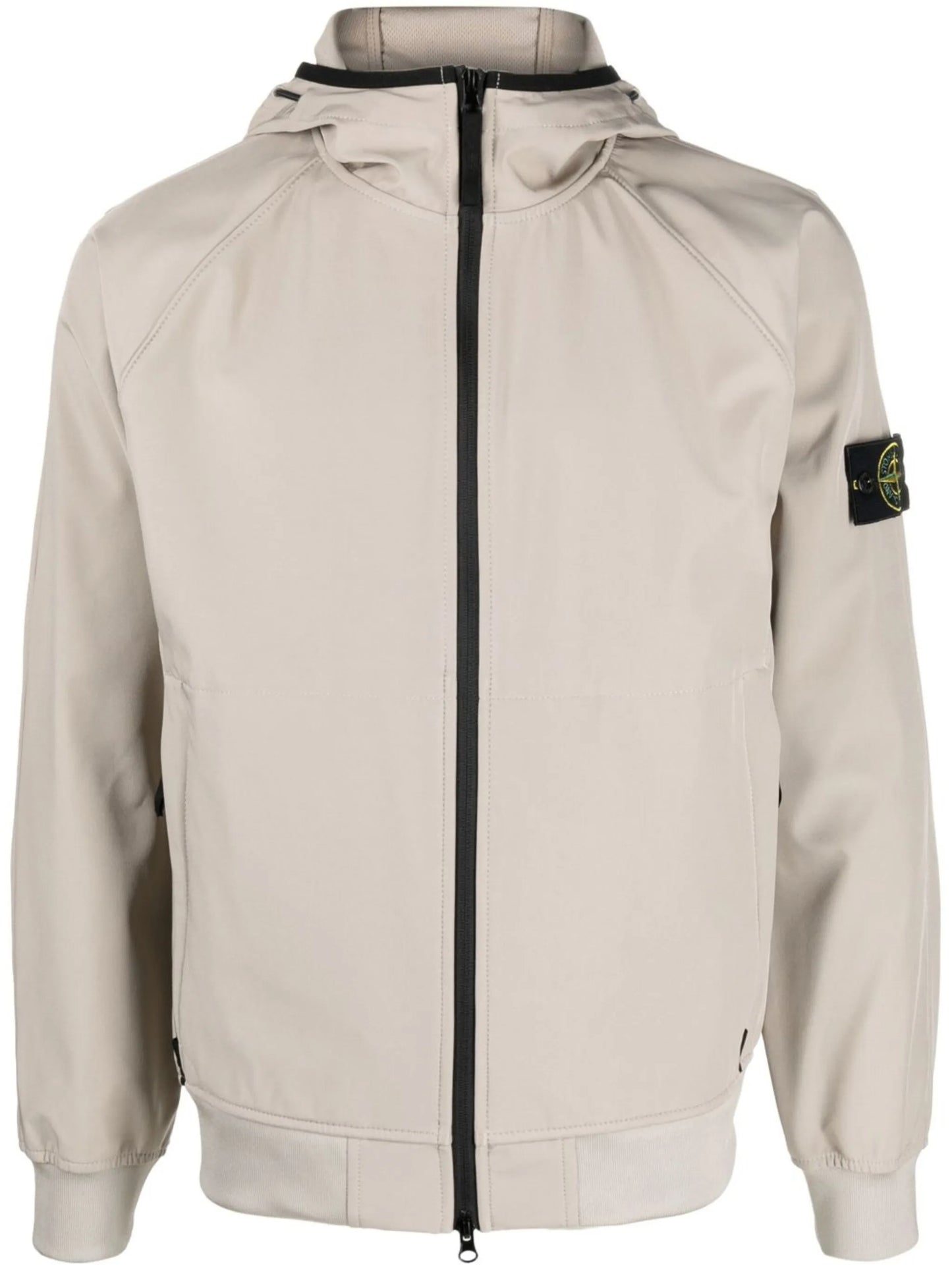 zip-up hooded jacket