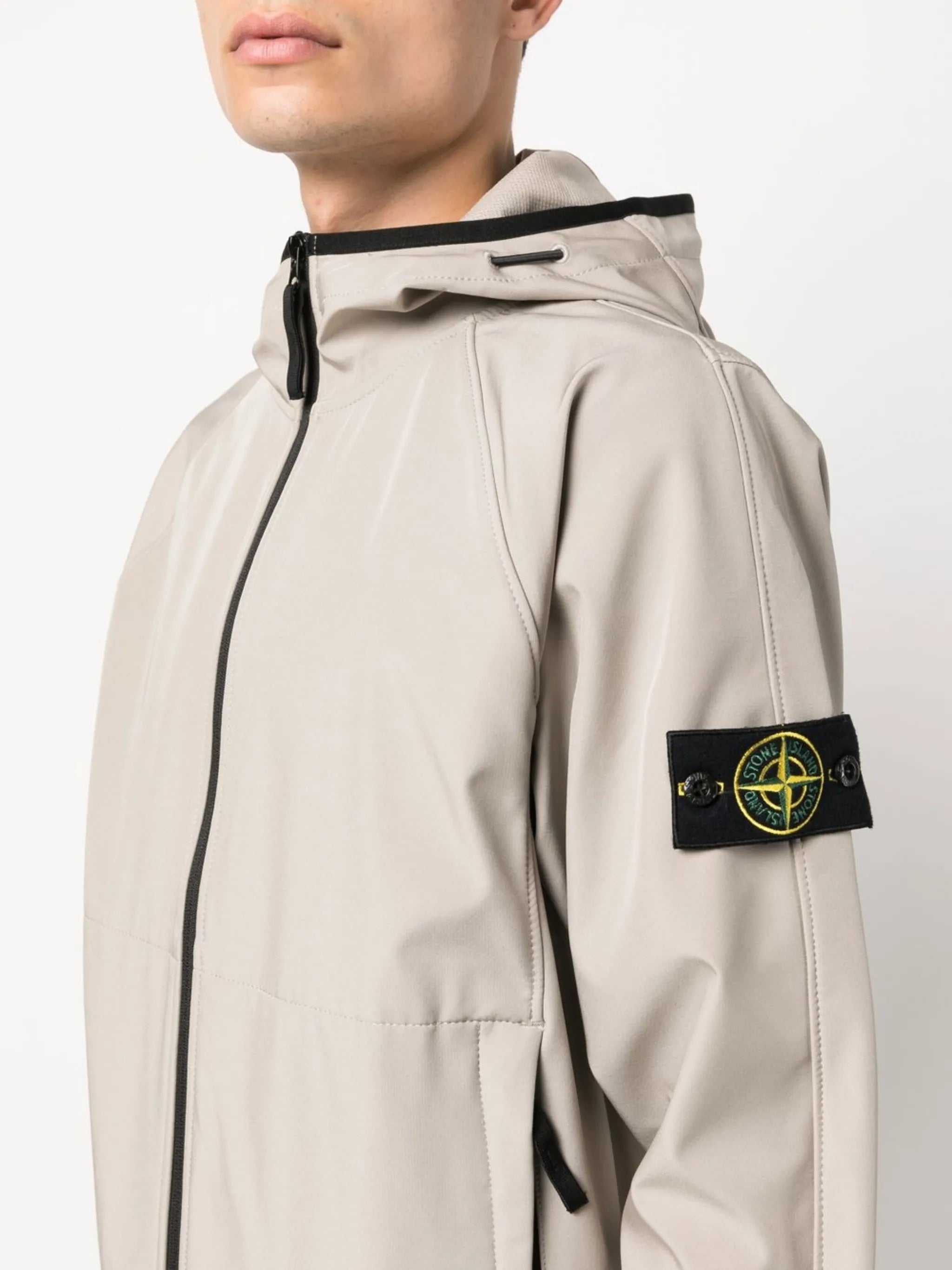 zip-up hooded jacket