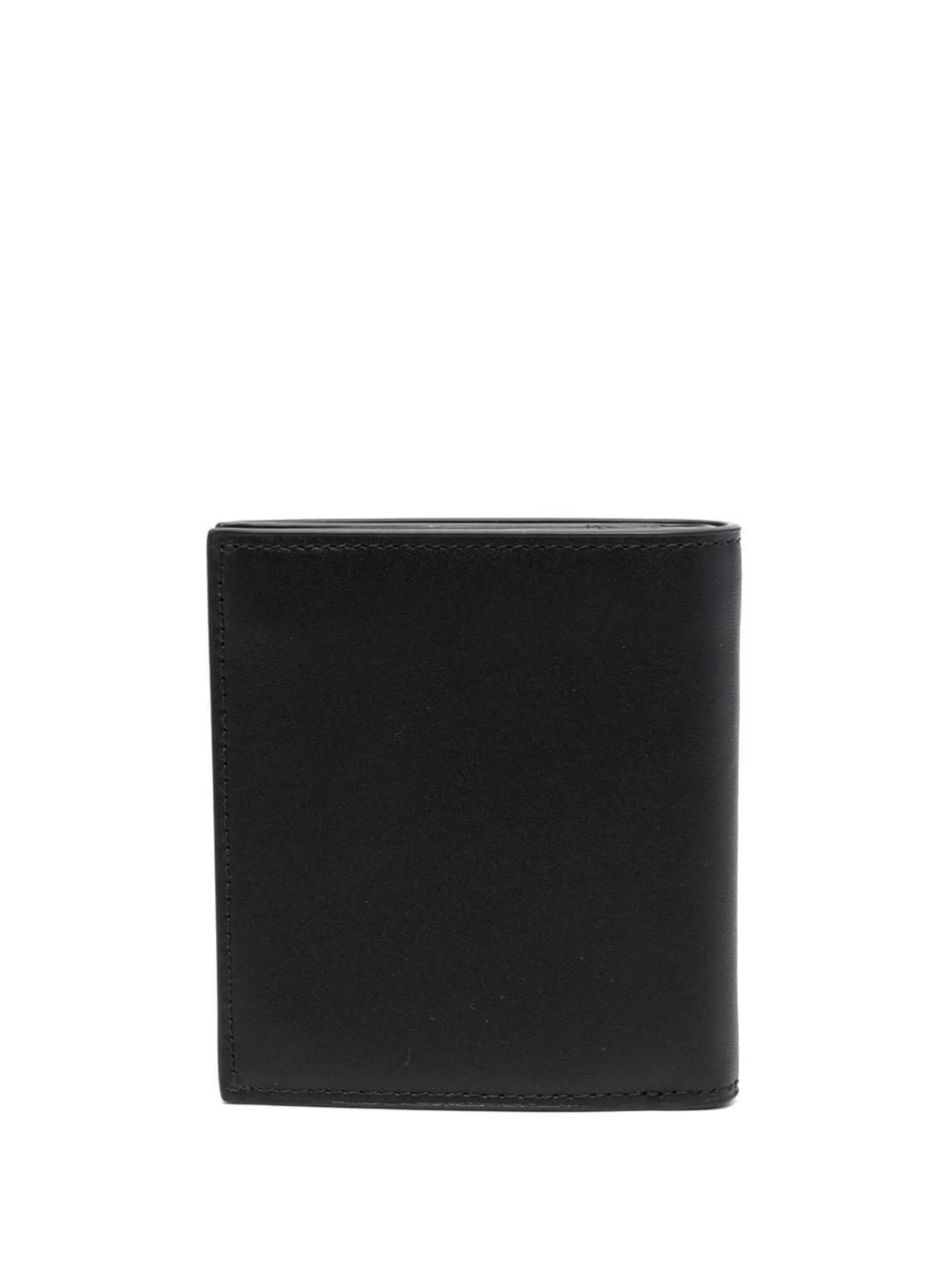 floral logo-print bi-fold wallet
