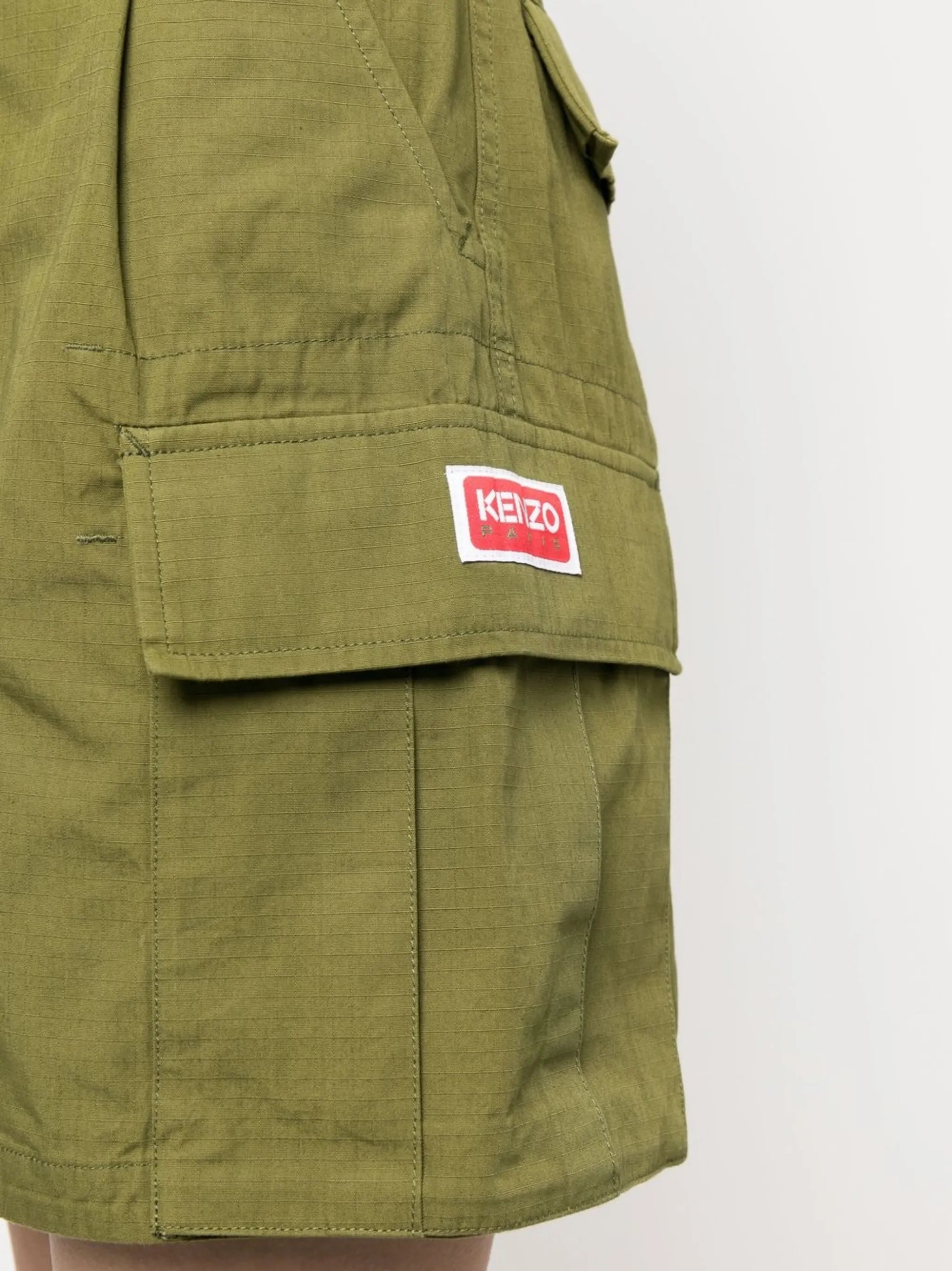 cargo cotton mini skirt