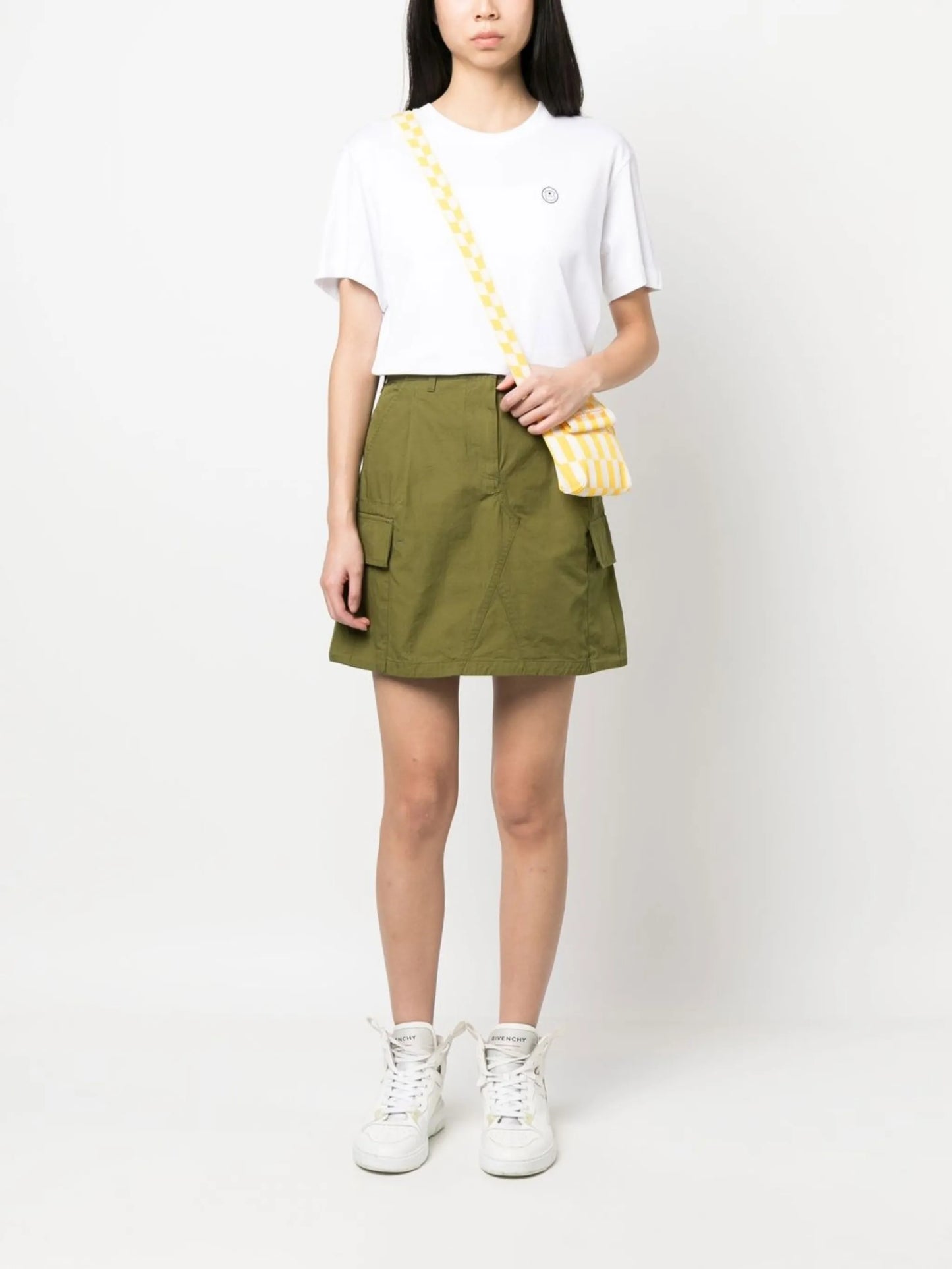 cargo cotton mini skirt