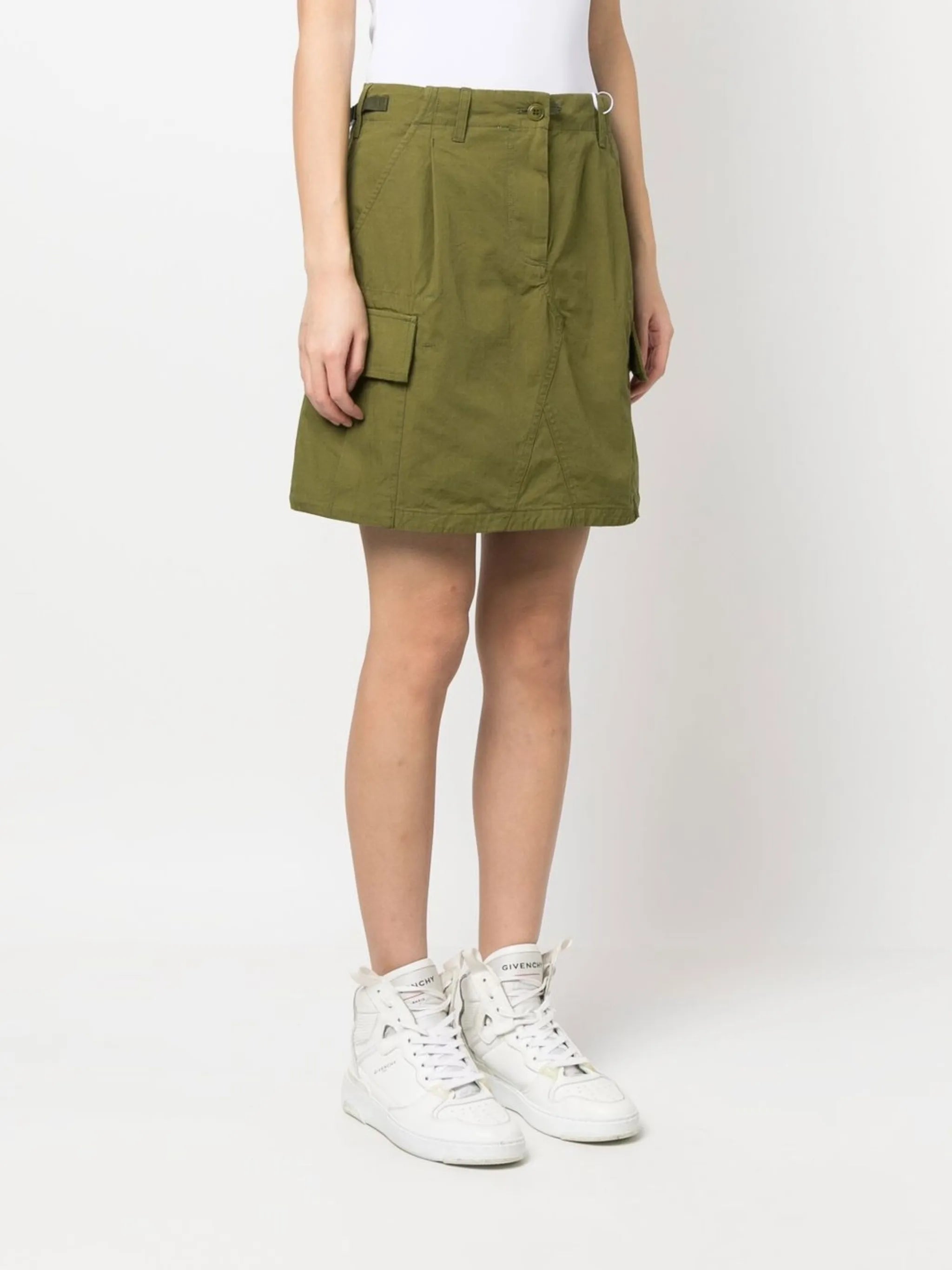 cargo cotton mini skirt