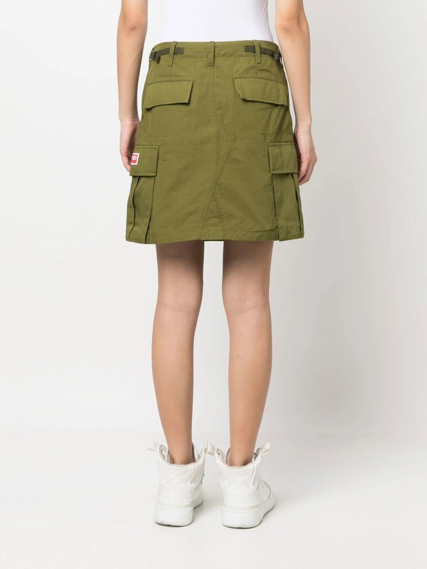 cargo cotton mini skirt