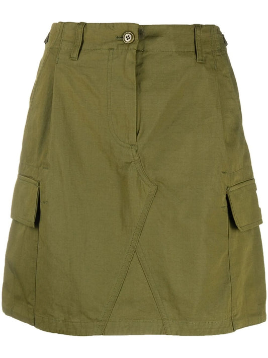 cargo cotton mini skirt