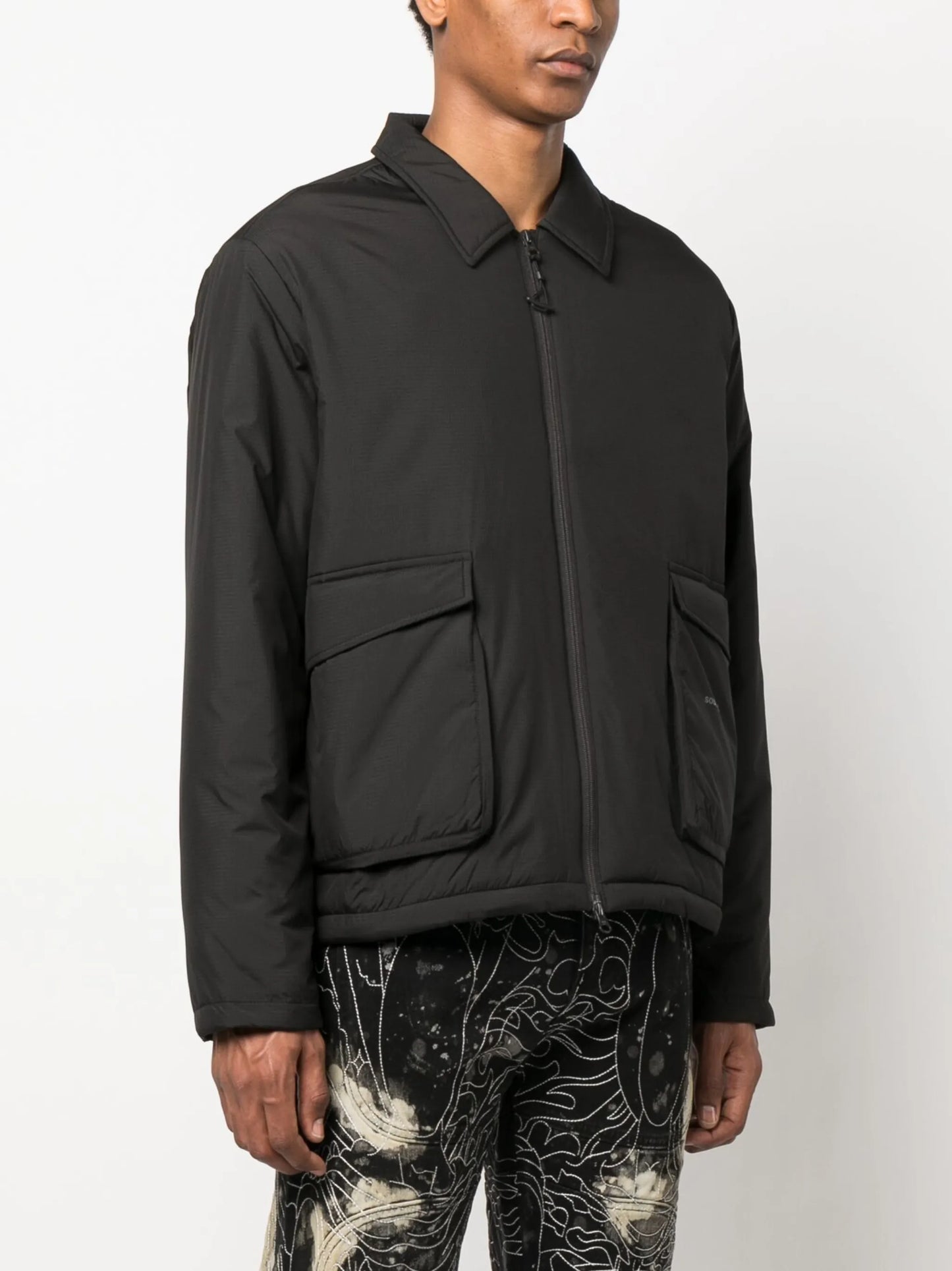 padded zip-up shirt jacket