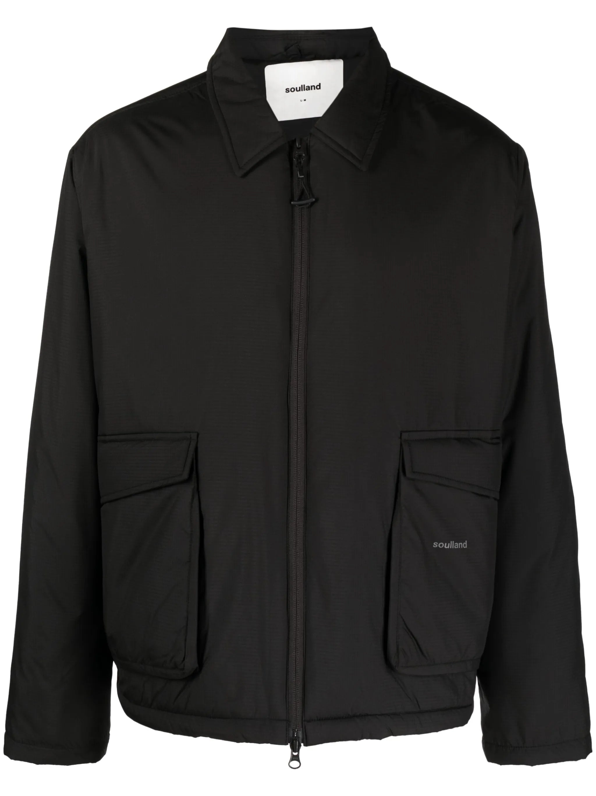 padded zip-up shirt jacket