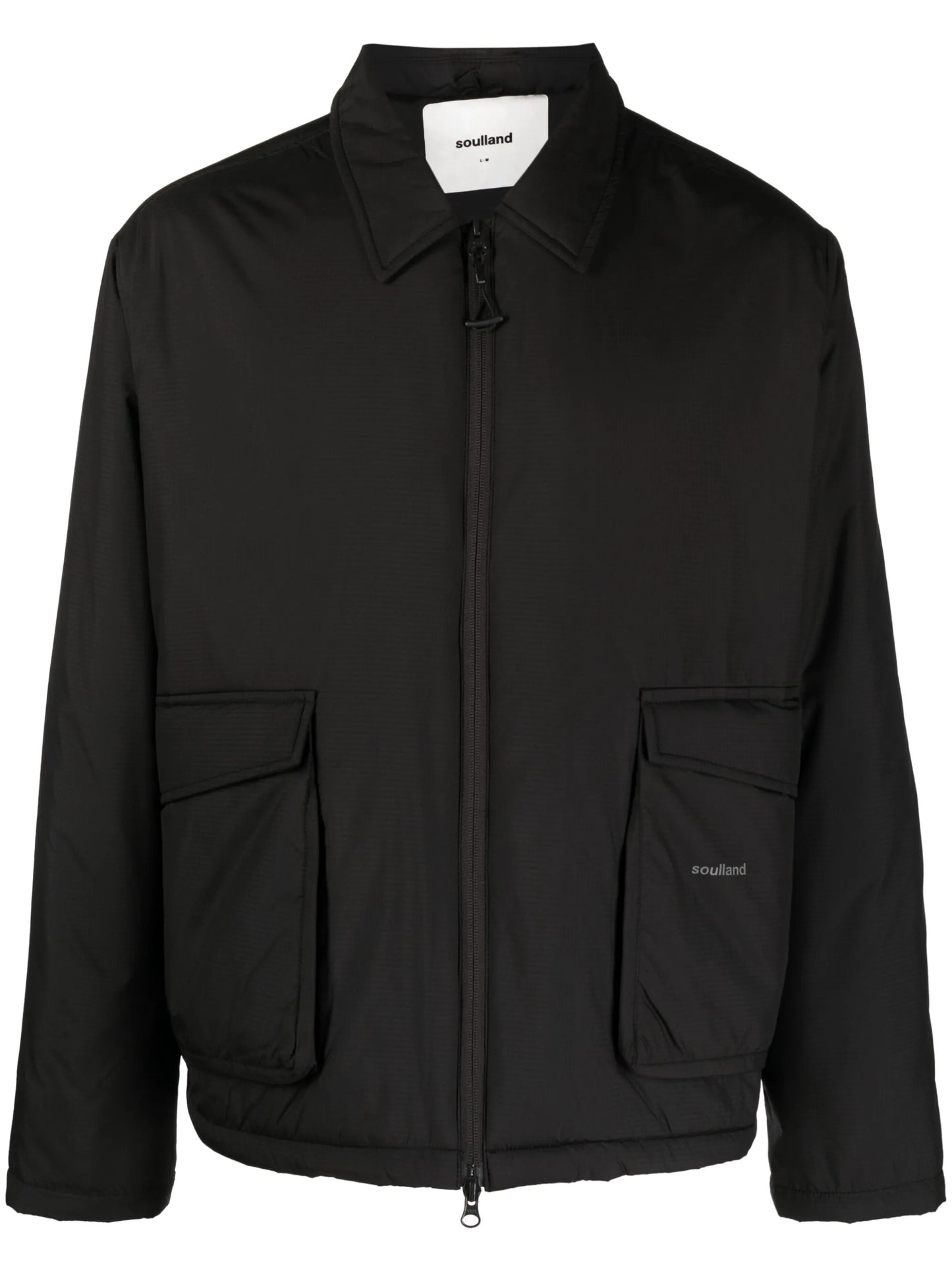 padded zip-up shirt jacket