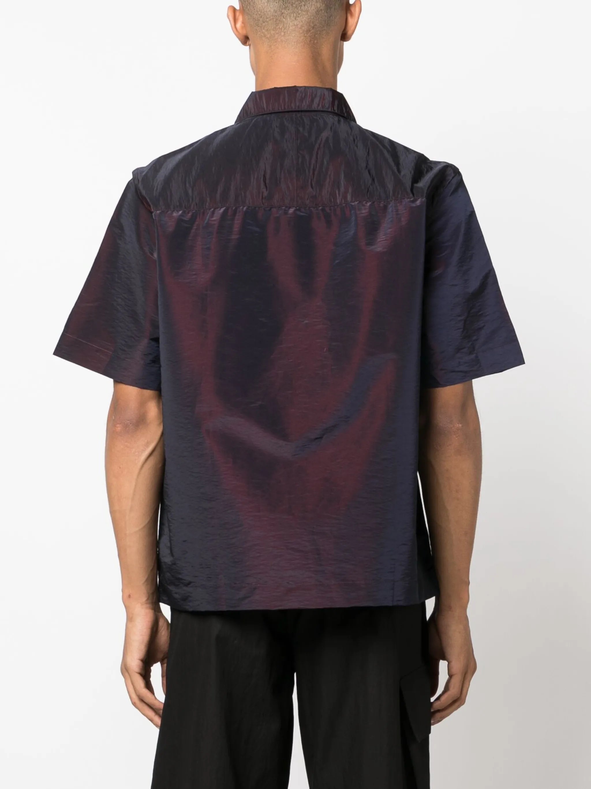 short-sleeve buttoned shirt