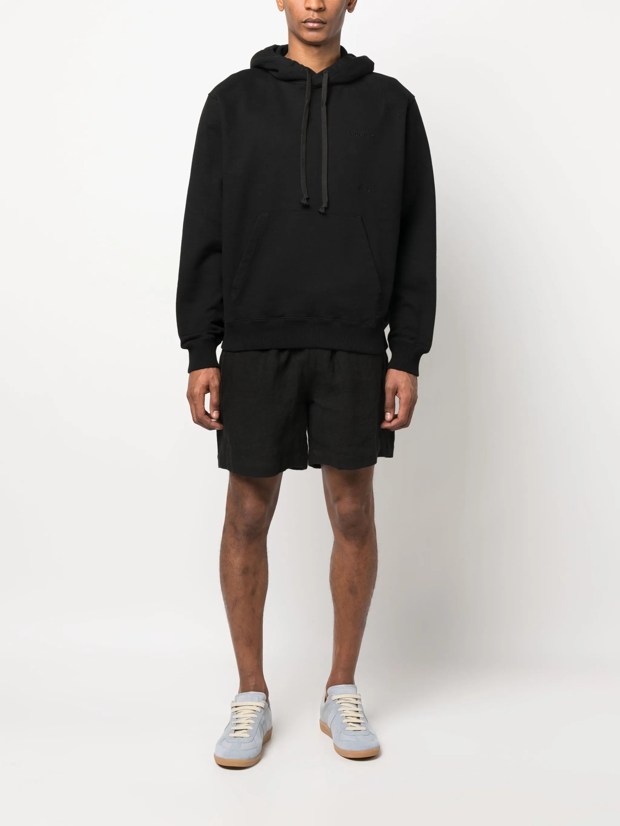 embroidered-logo cotton hoodie