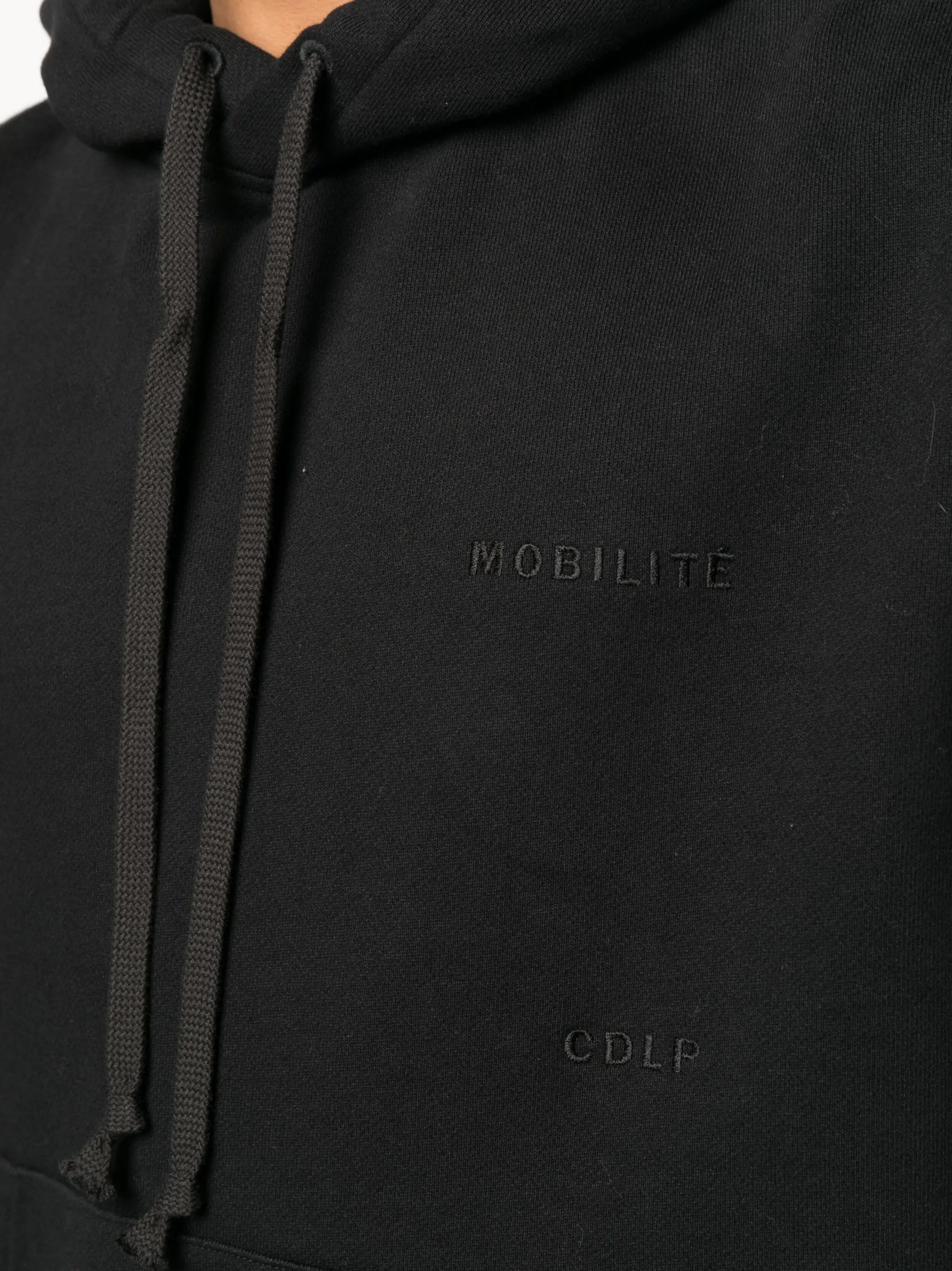 embroidered-logo cotton hoodie