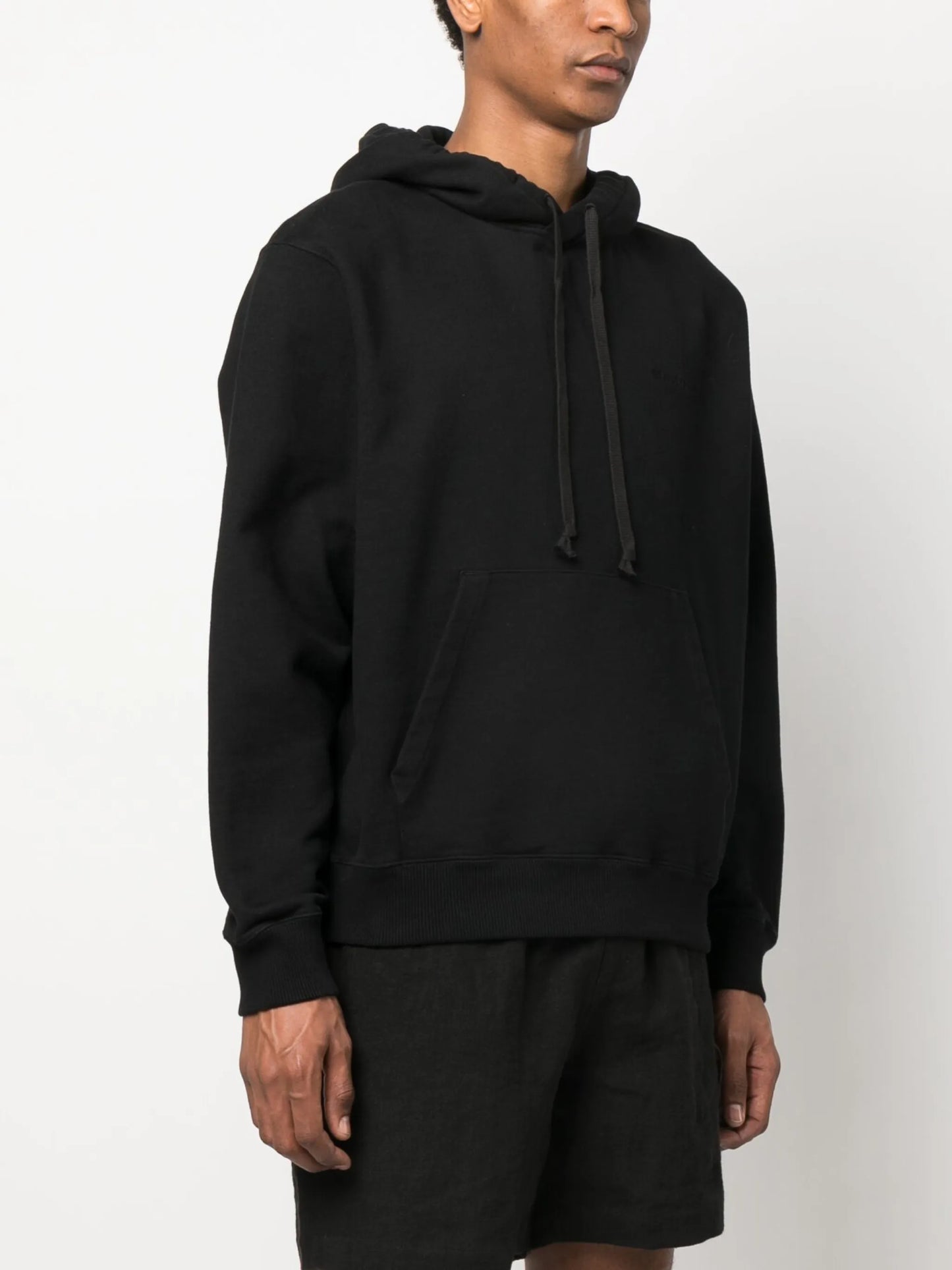 embroidered-logo cotton hoodie