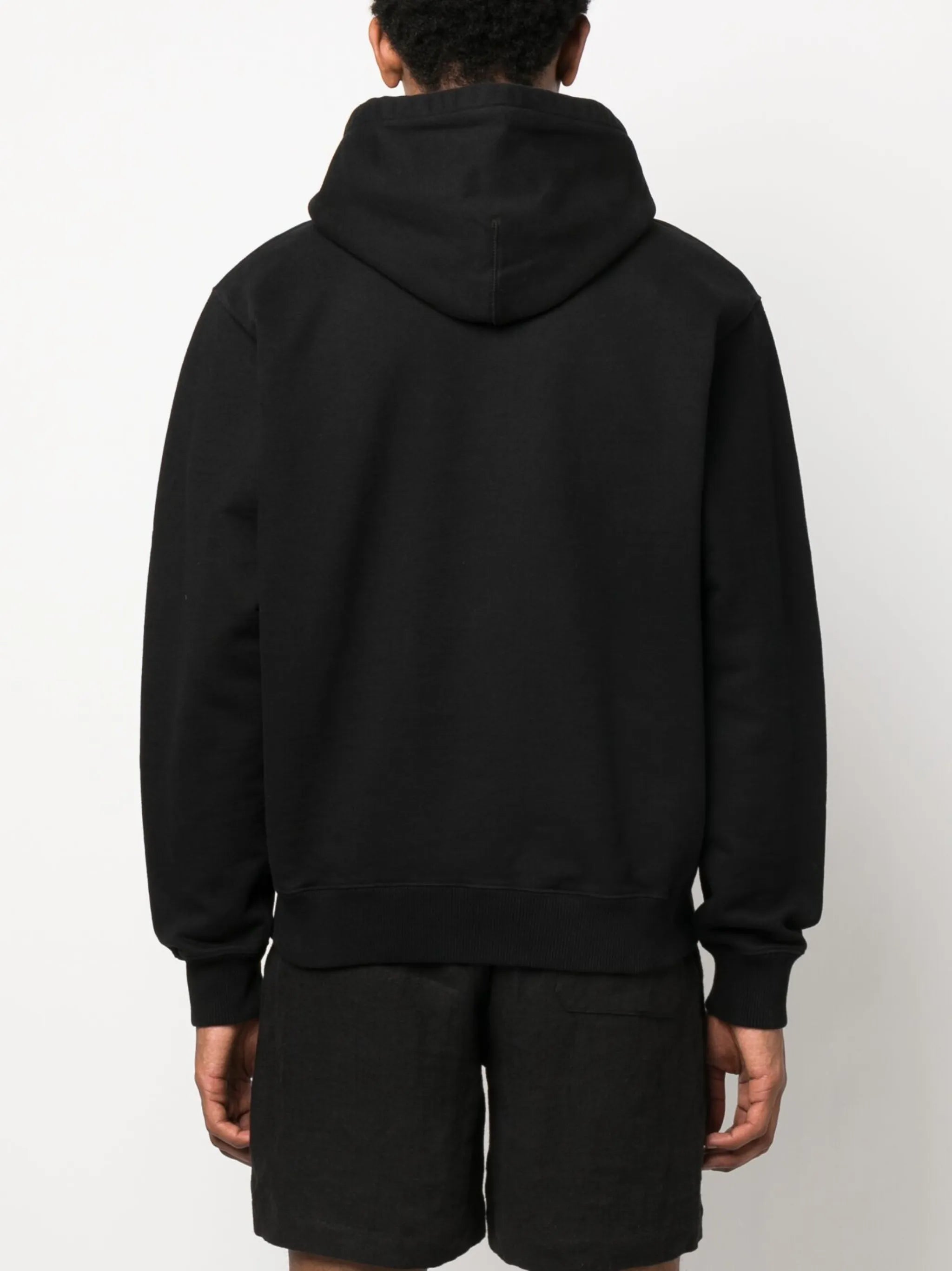 embroidered-logo cotton hoodie
