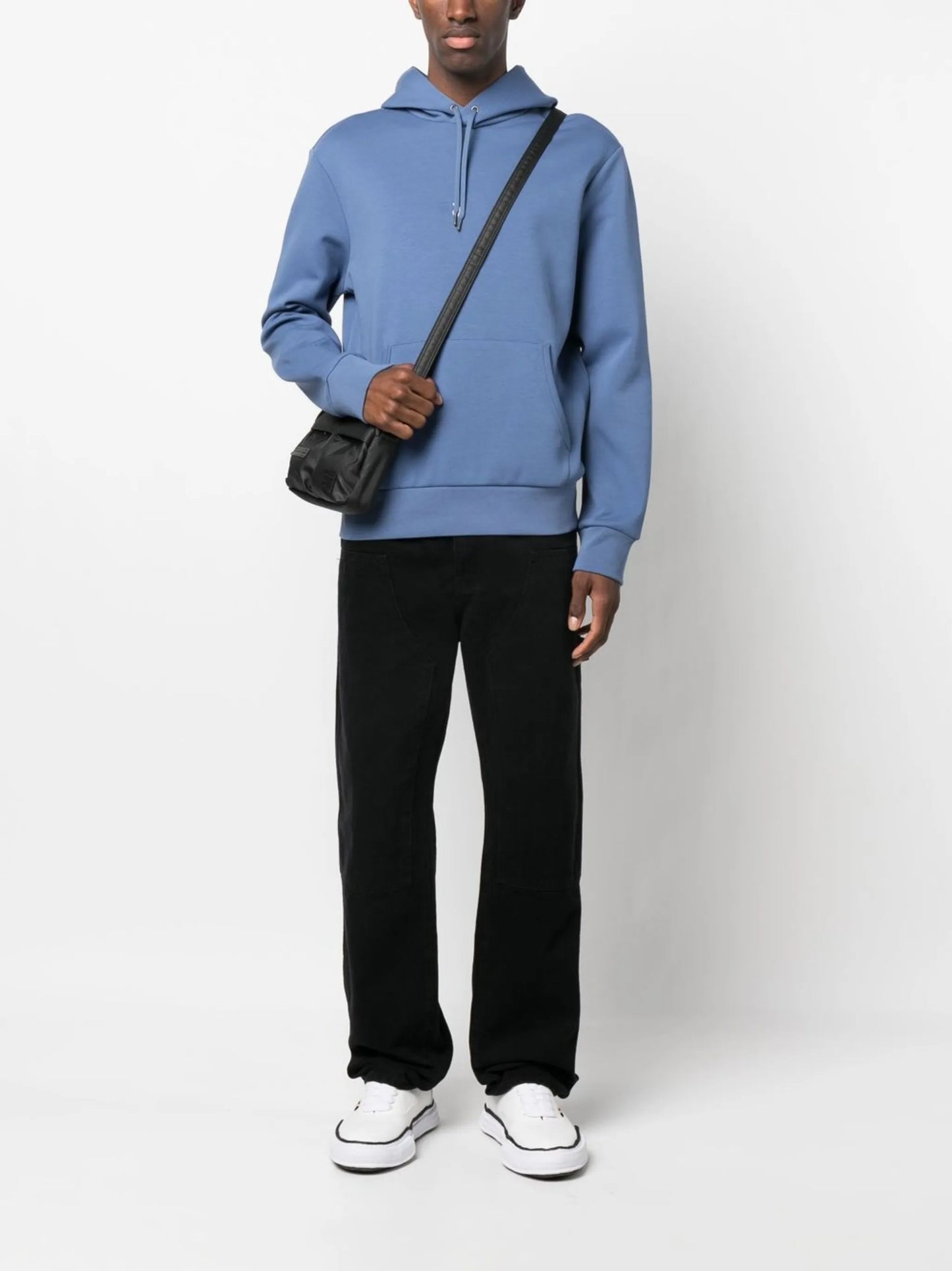 logo-embroidered cotton hoodie