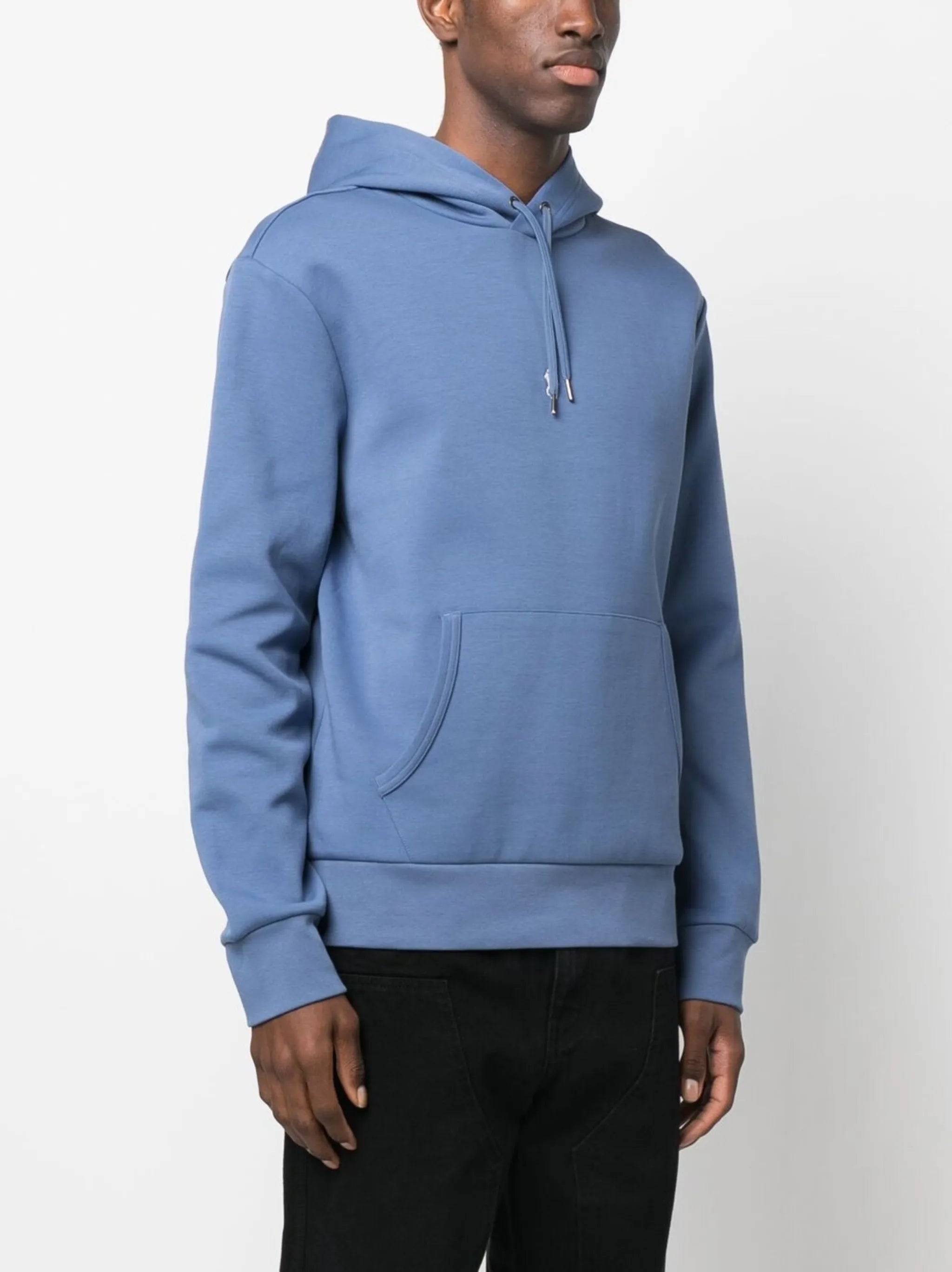 logo-embroidered cotton hoodie