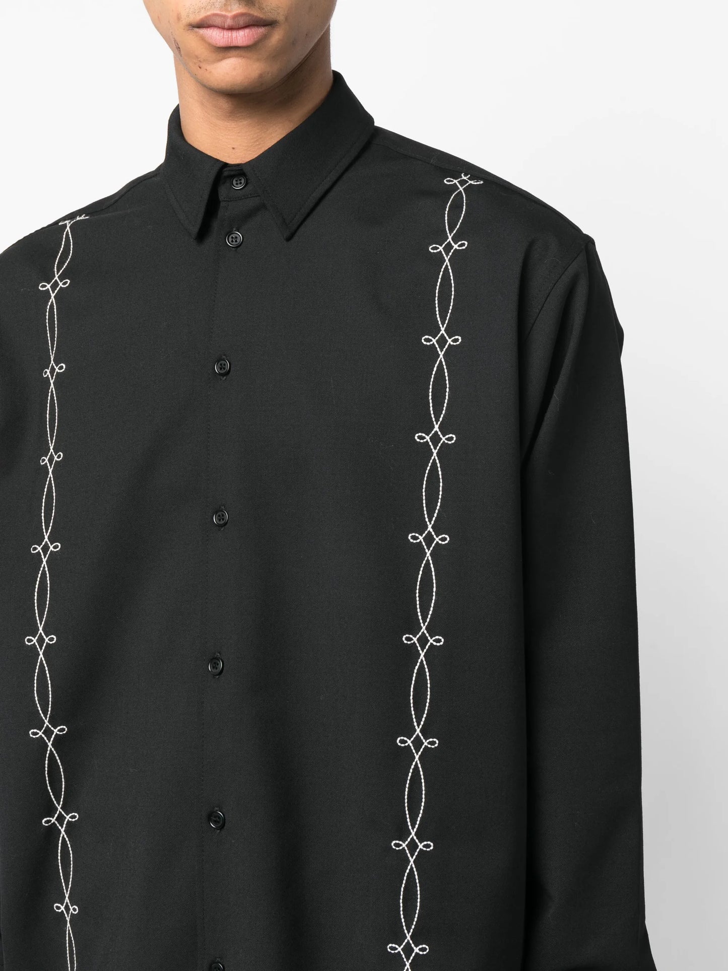 Damon contrast-stitch shirt