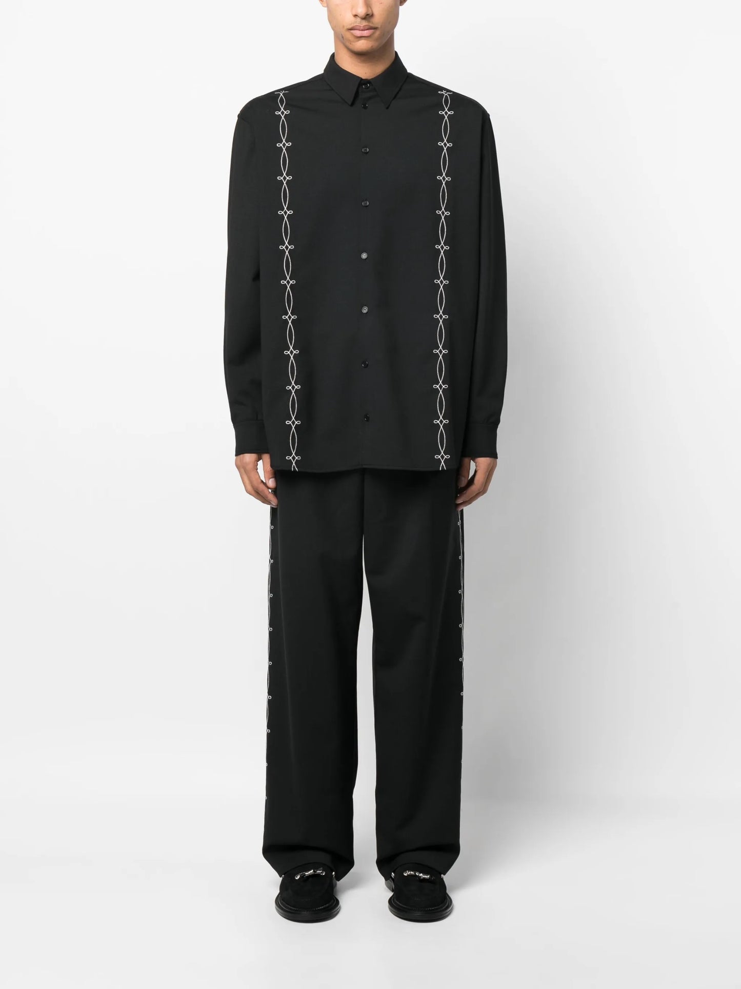 Damon contrast-stitch shirt