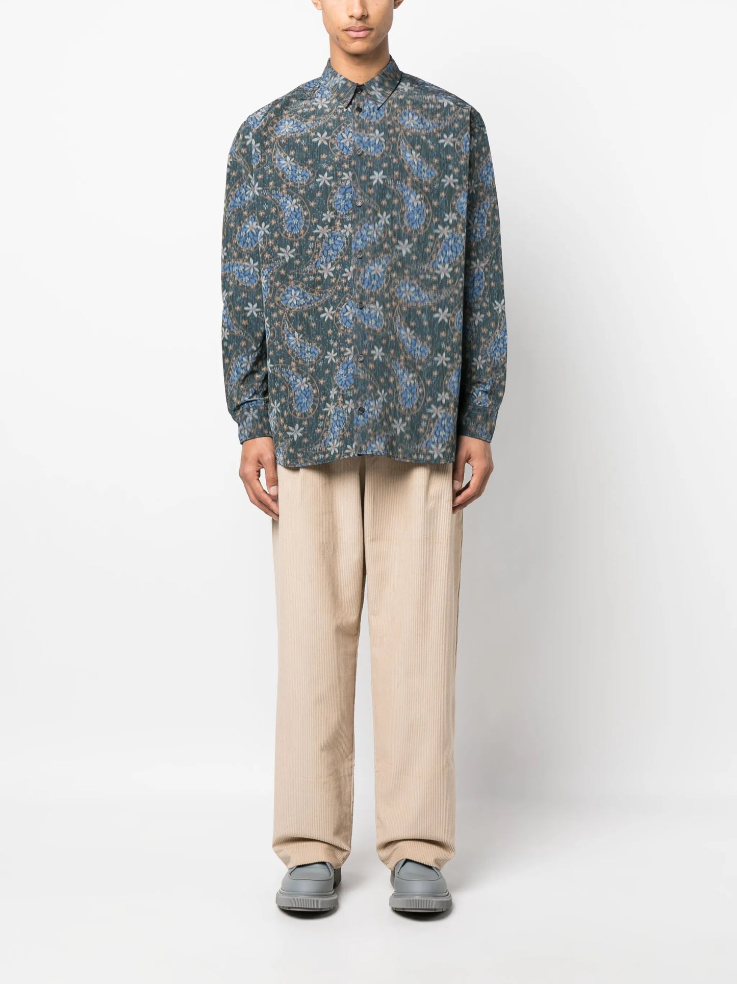 Damon paisley-jacquard shirt