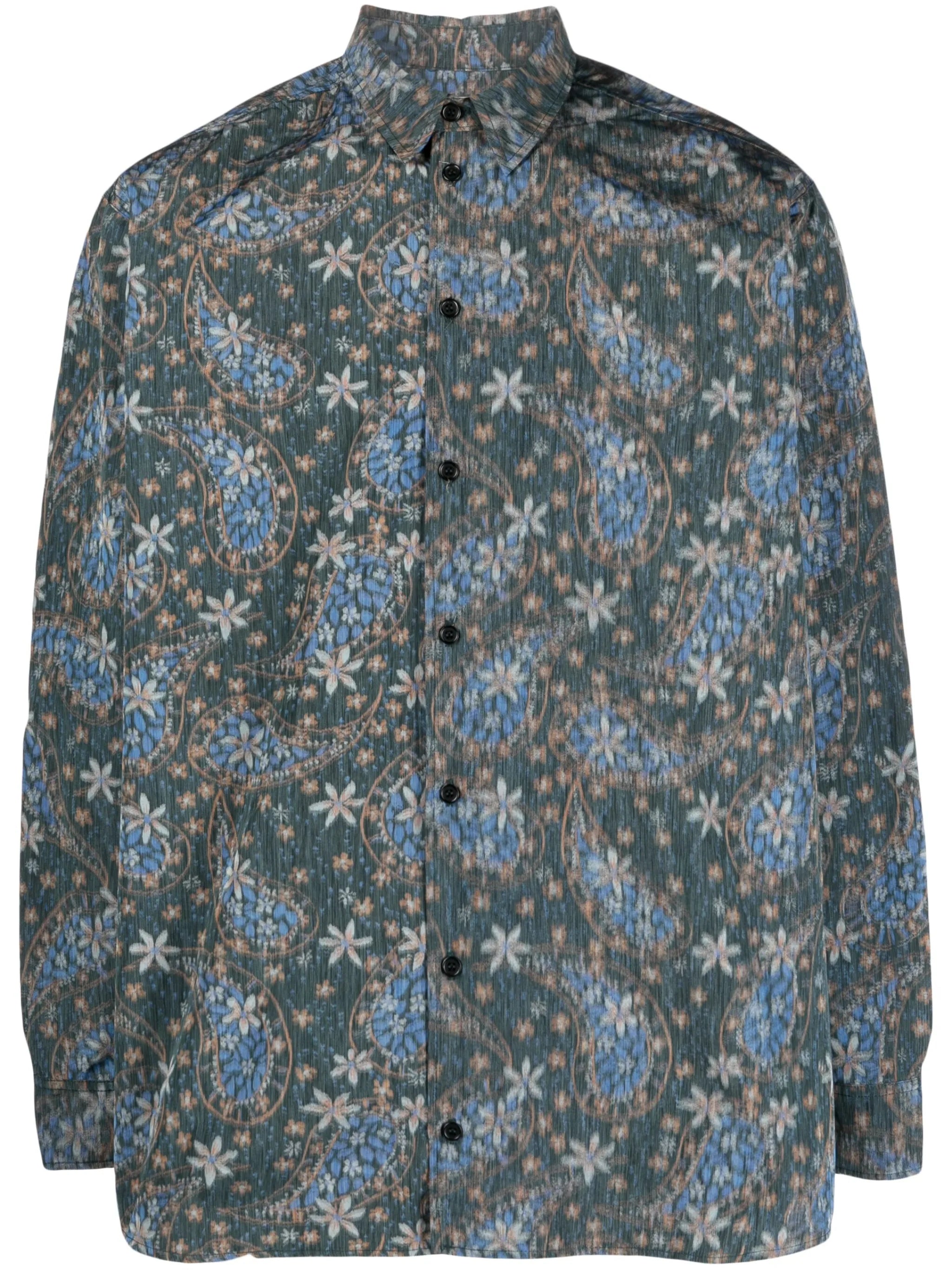 Damon paisley-jacquard shirt