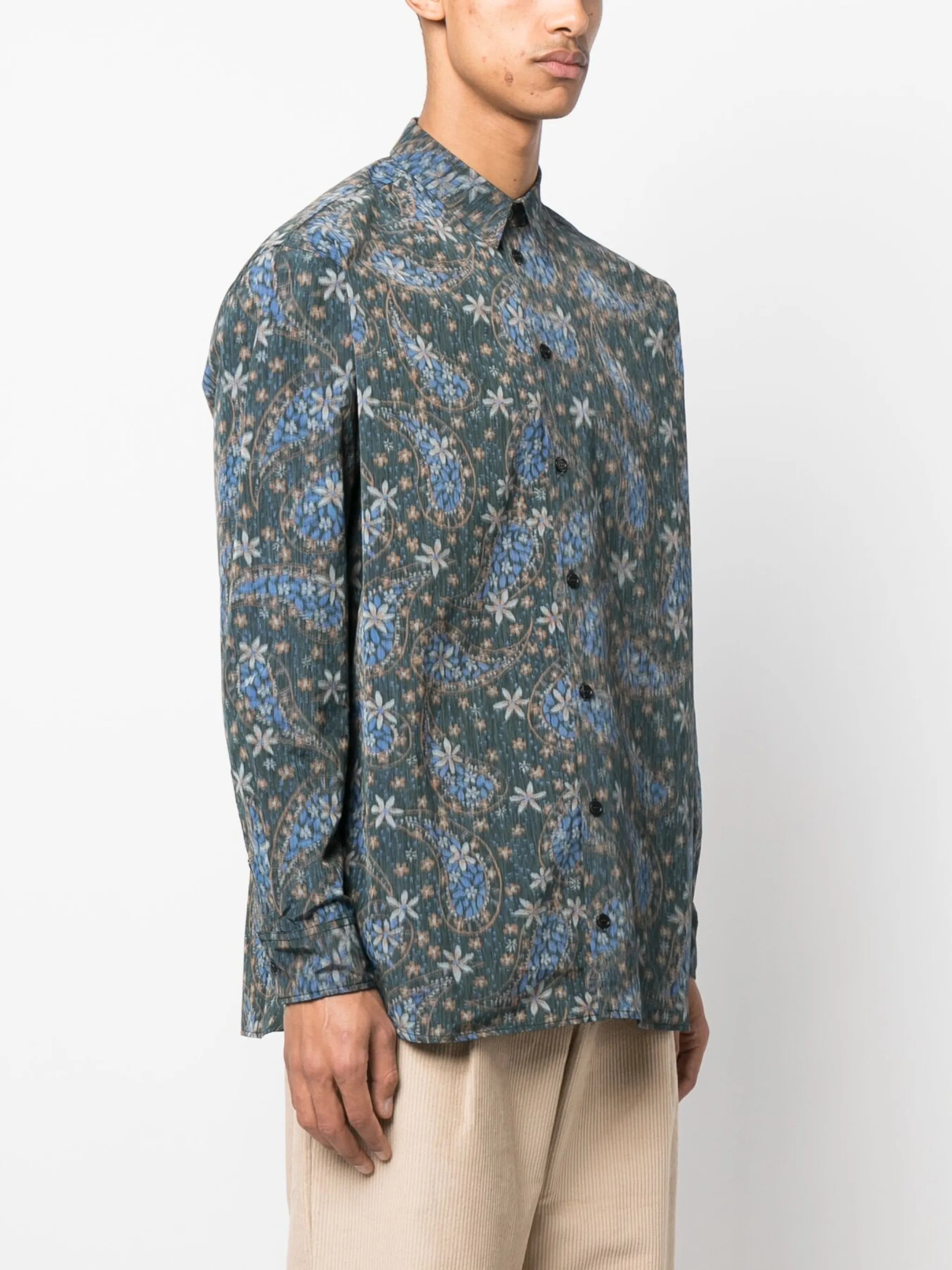 Damon paisley-jacquard shirt