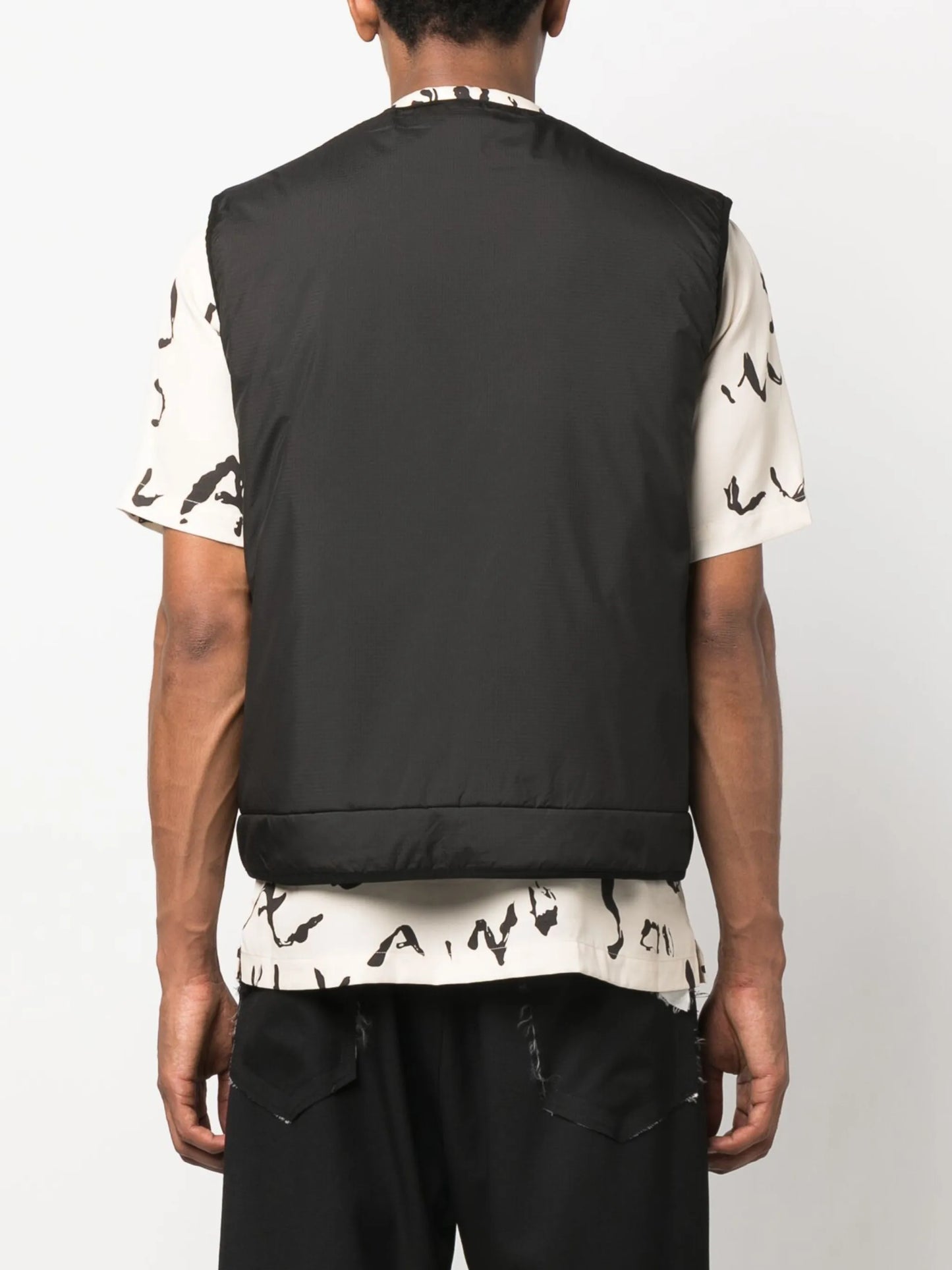 Clay logo-print padded vest