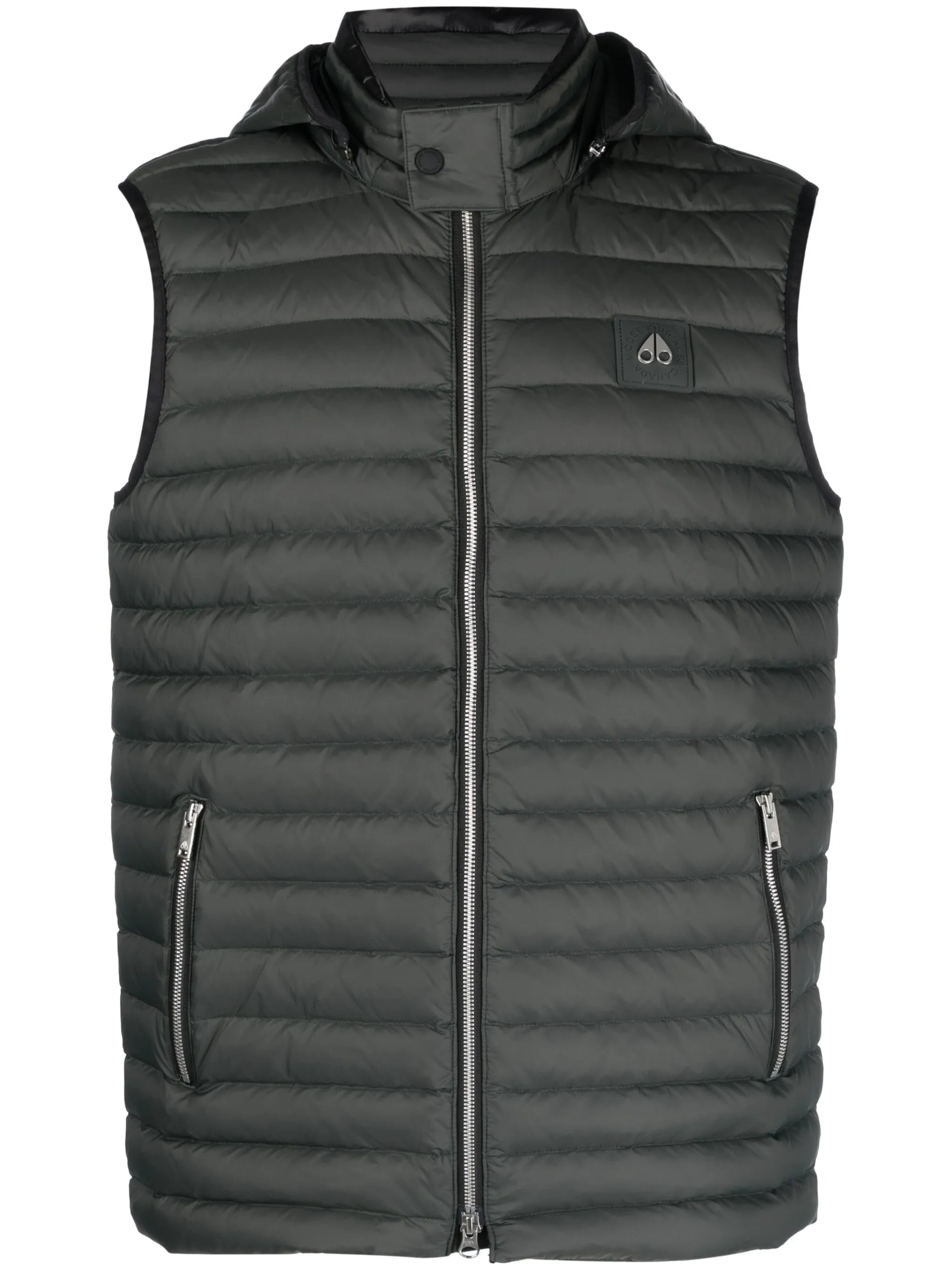 zip-up hooded gillet