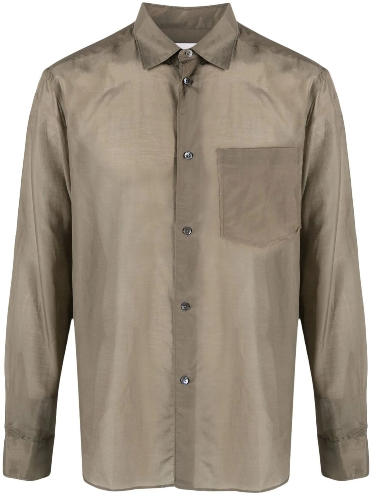 long-sleeve chest-pocket shirt