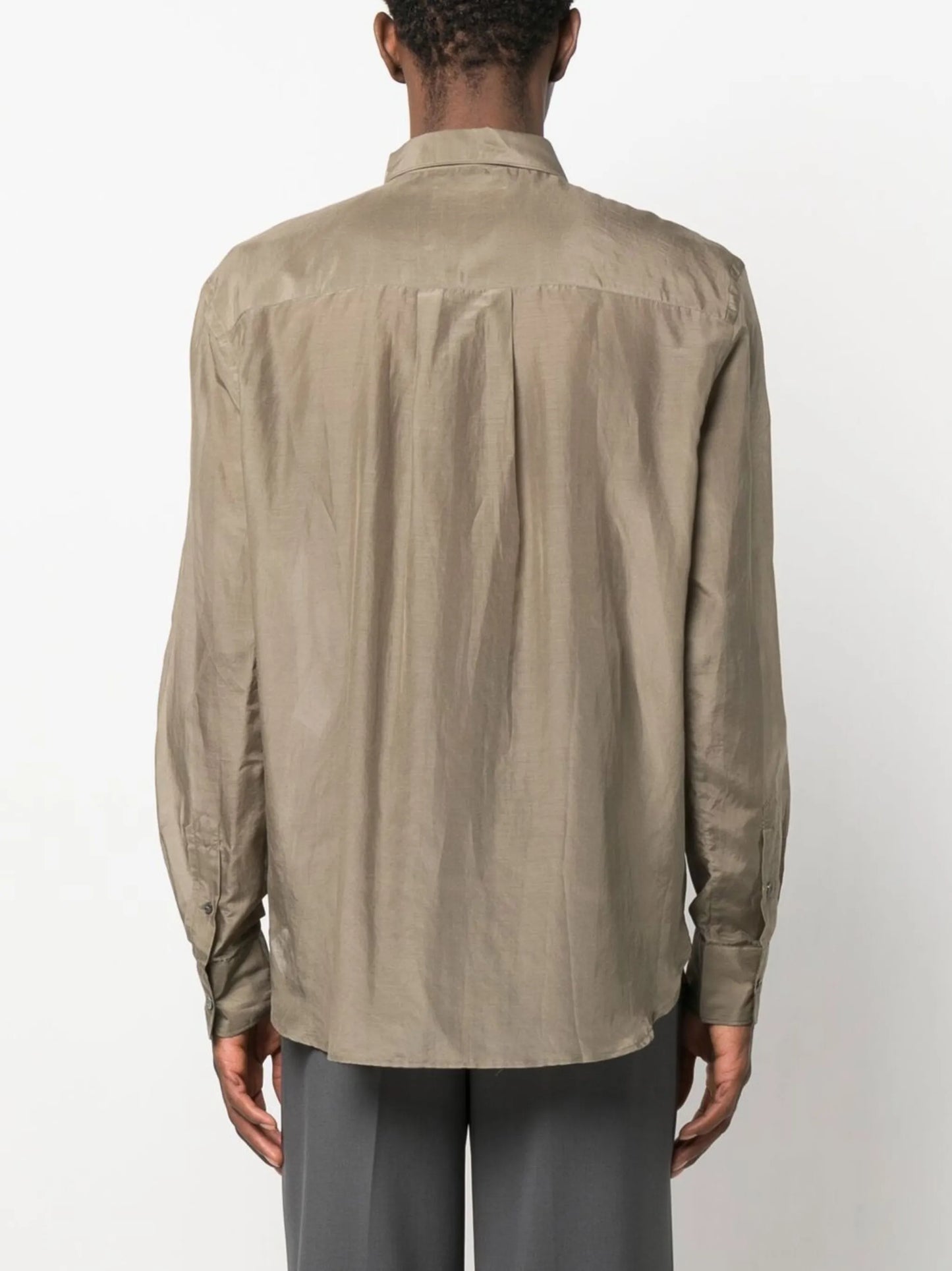 long-sleeve chest-pocket shirt