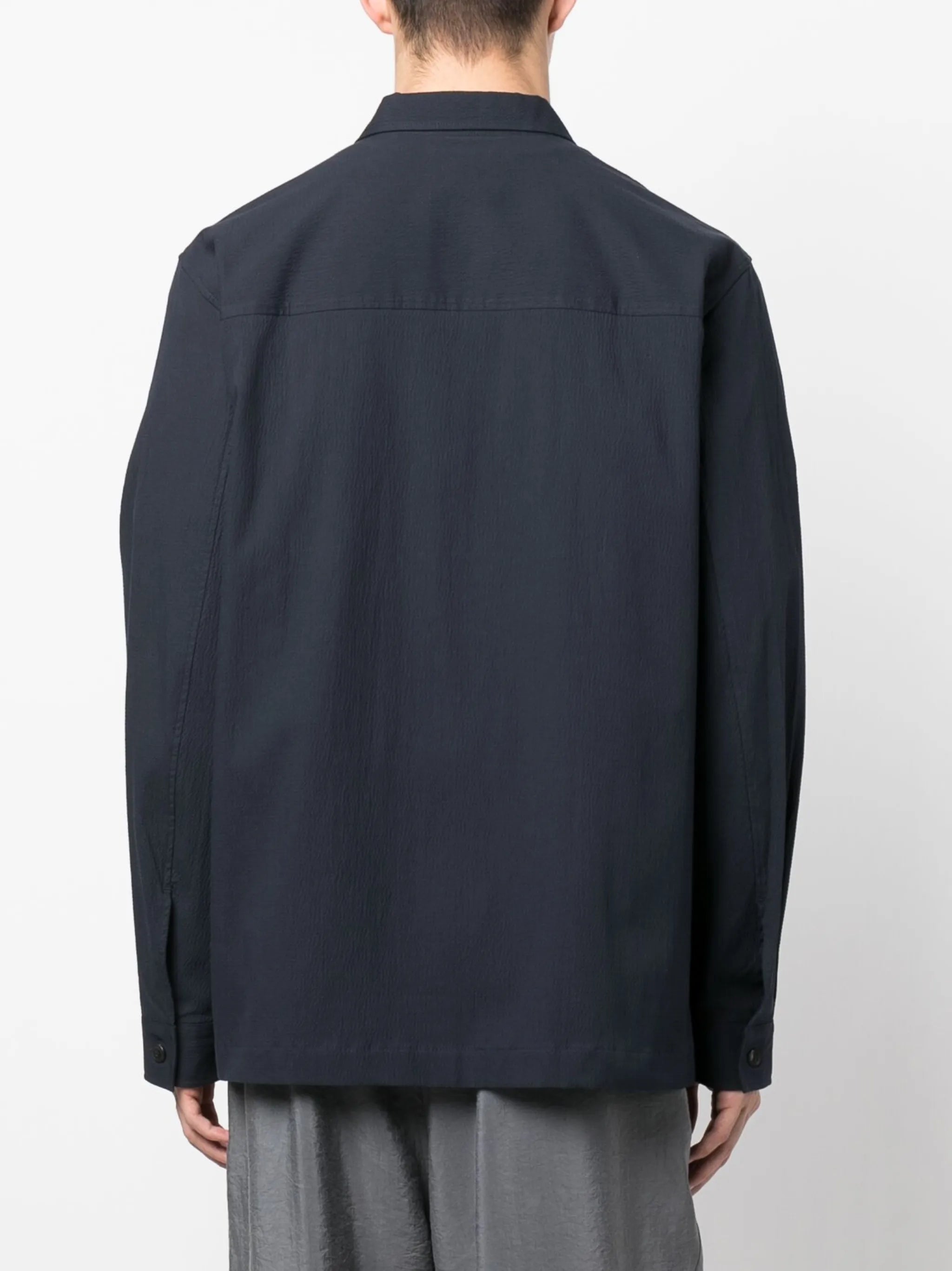 textured long-sleeve shirt