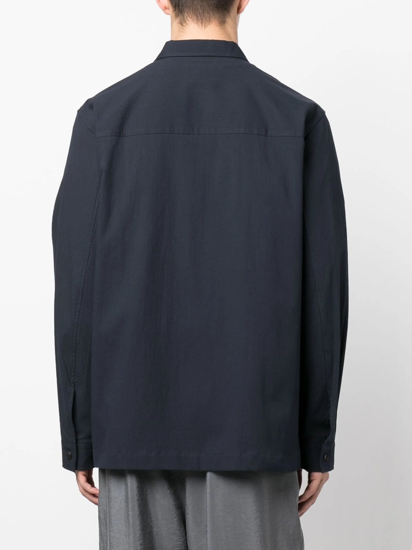 textured long-sleeve shirt
