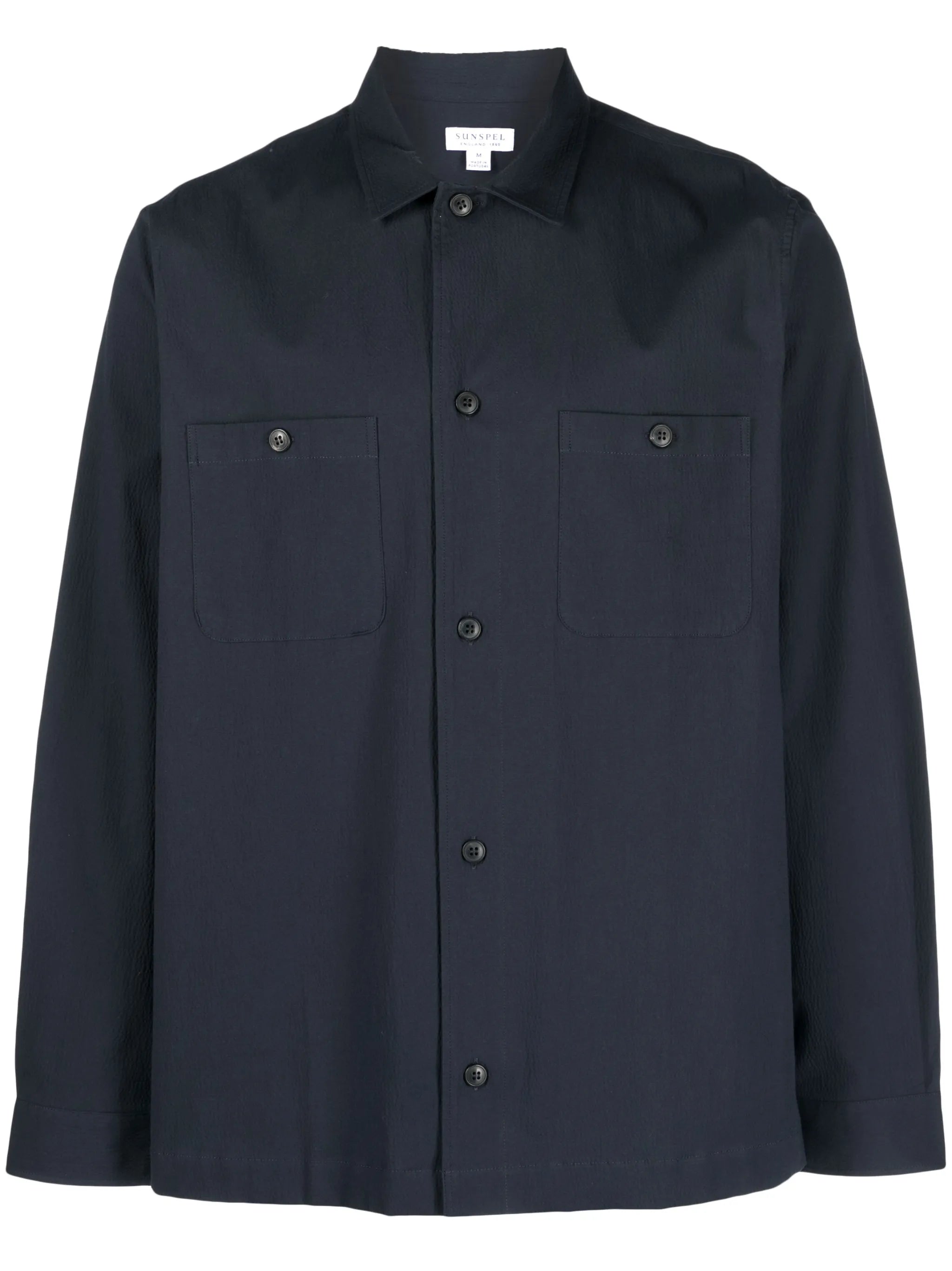 textured long-sleeve shirt