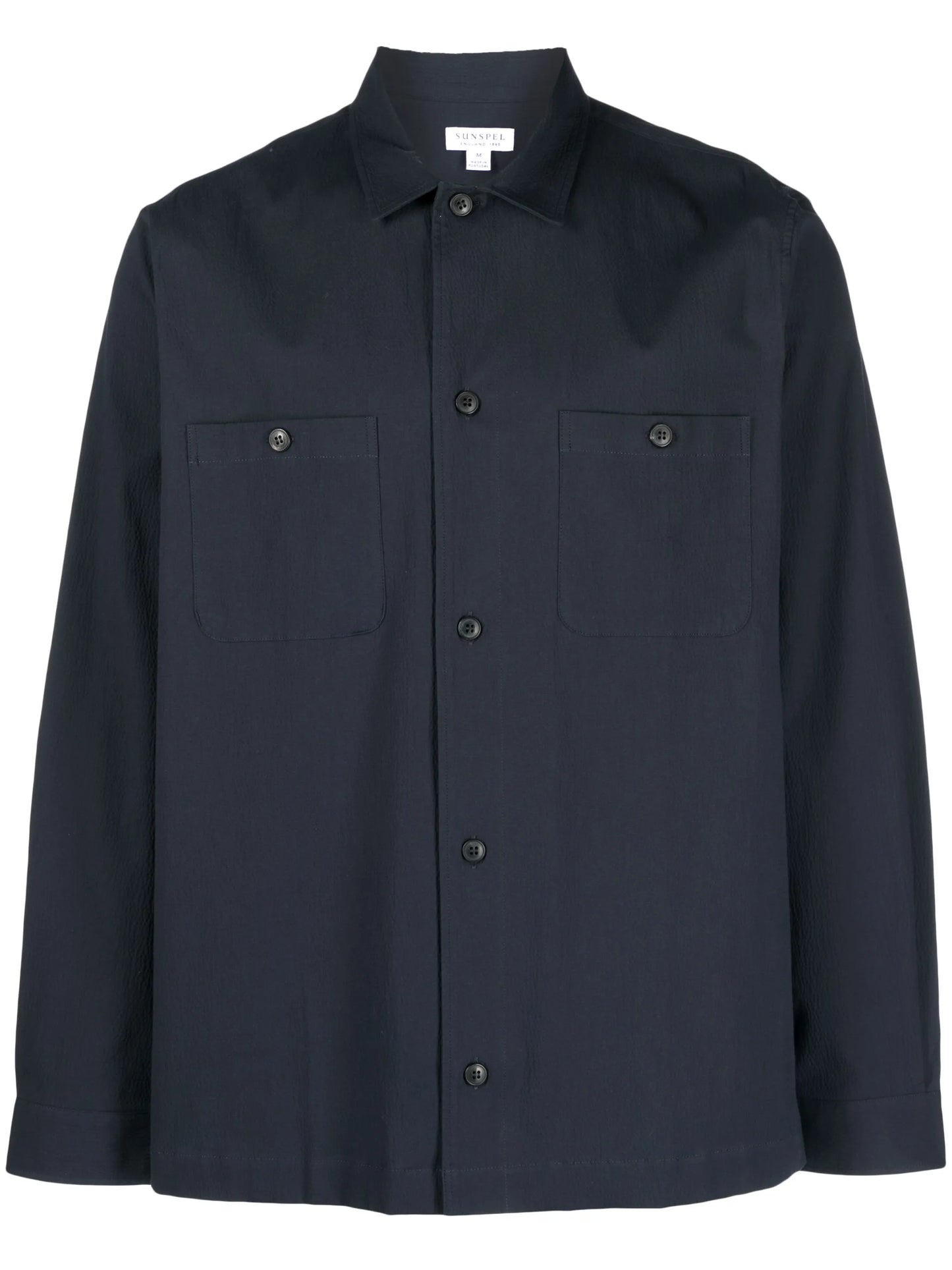 textured long-sleeve shirt