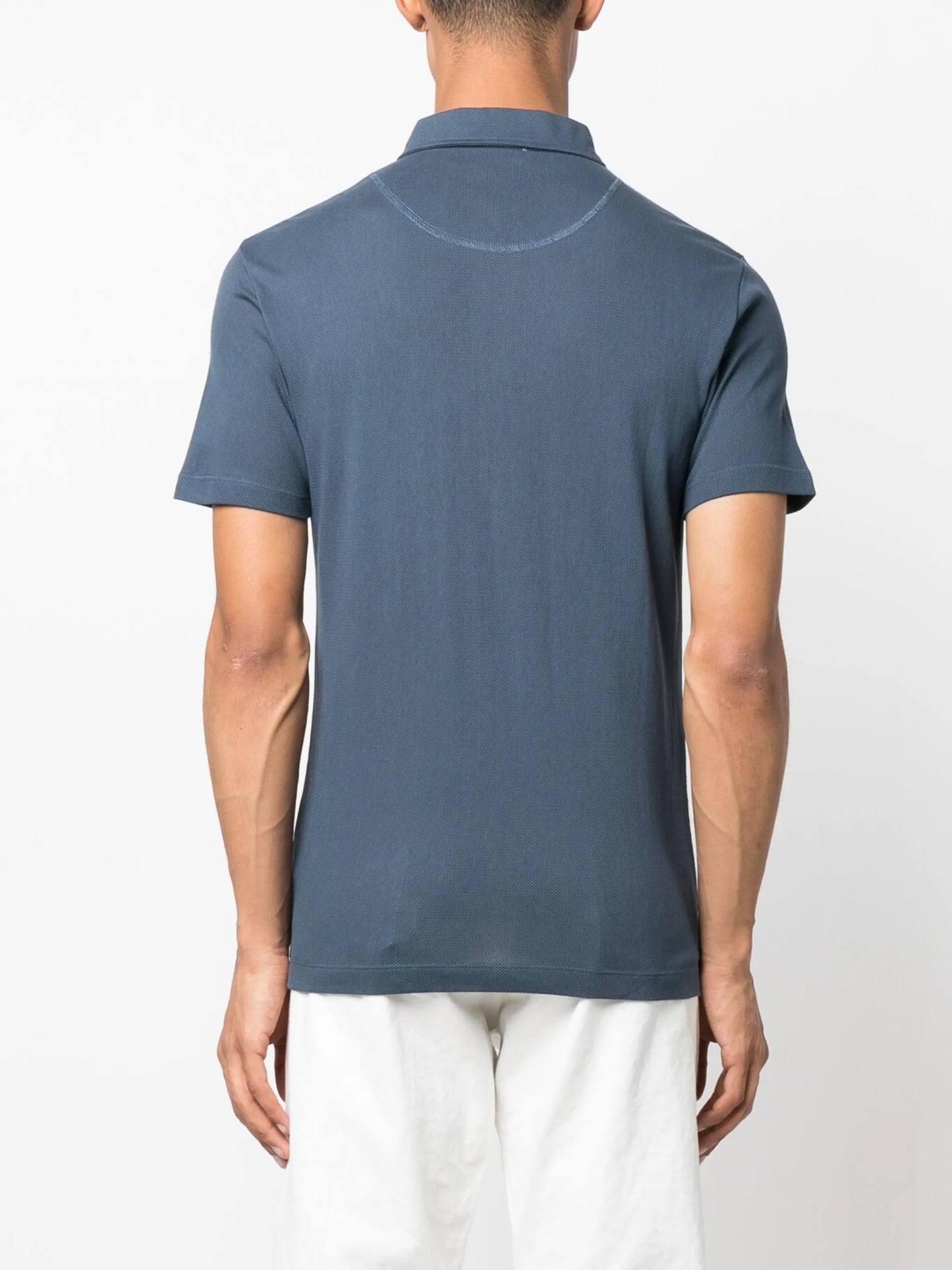 short-sleeve cotton polo shirt