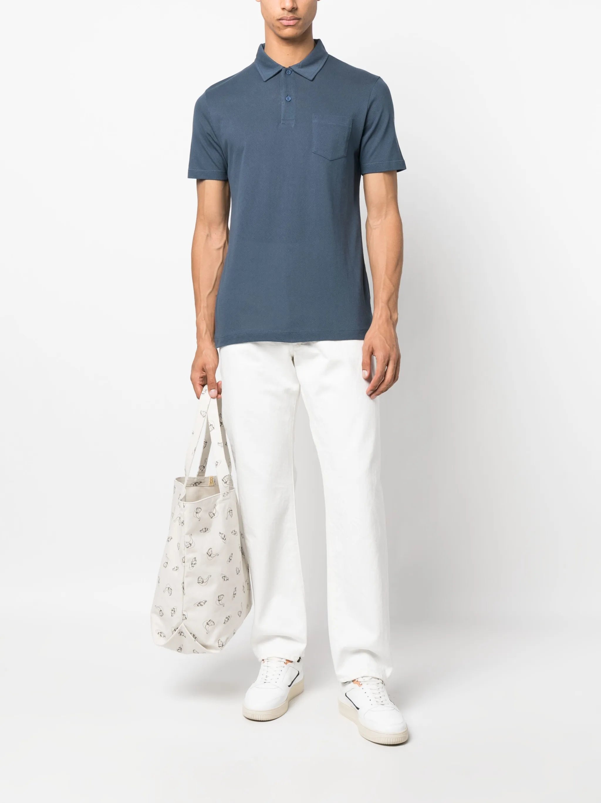 short-sleeve cotton polo shirt