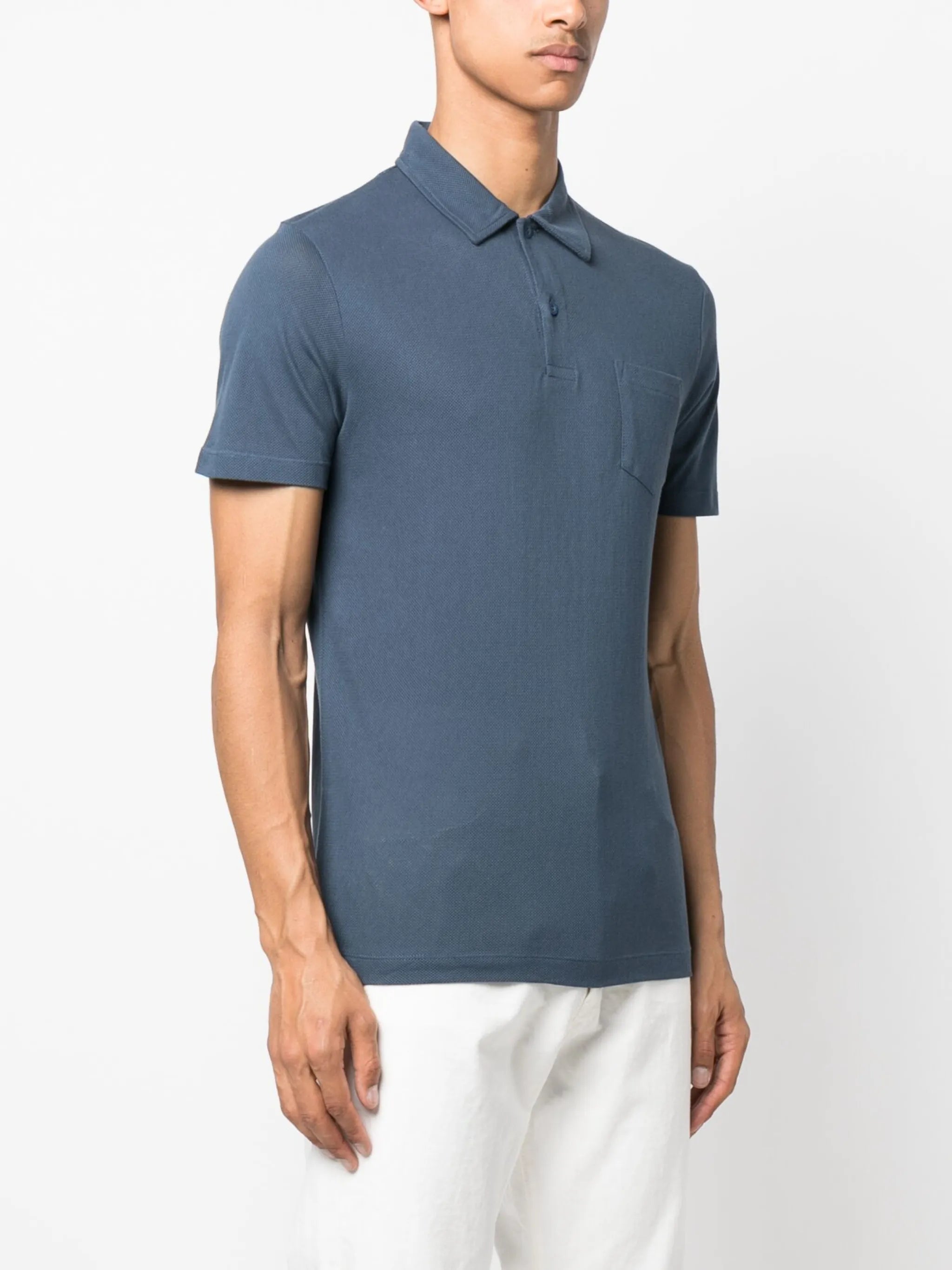 short-sleeve cotton polo shirt