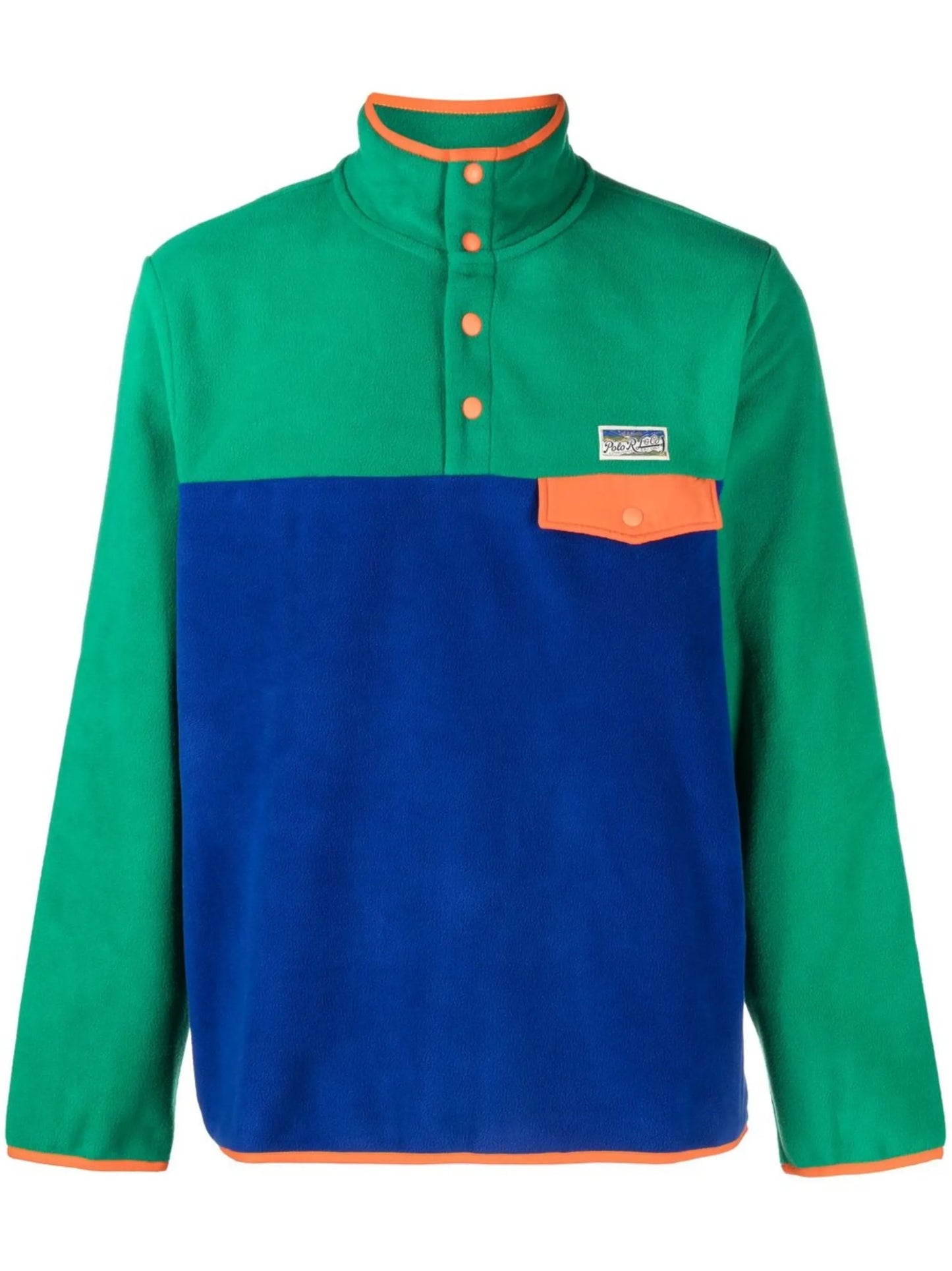 colour-block fleece sweatshirt