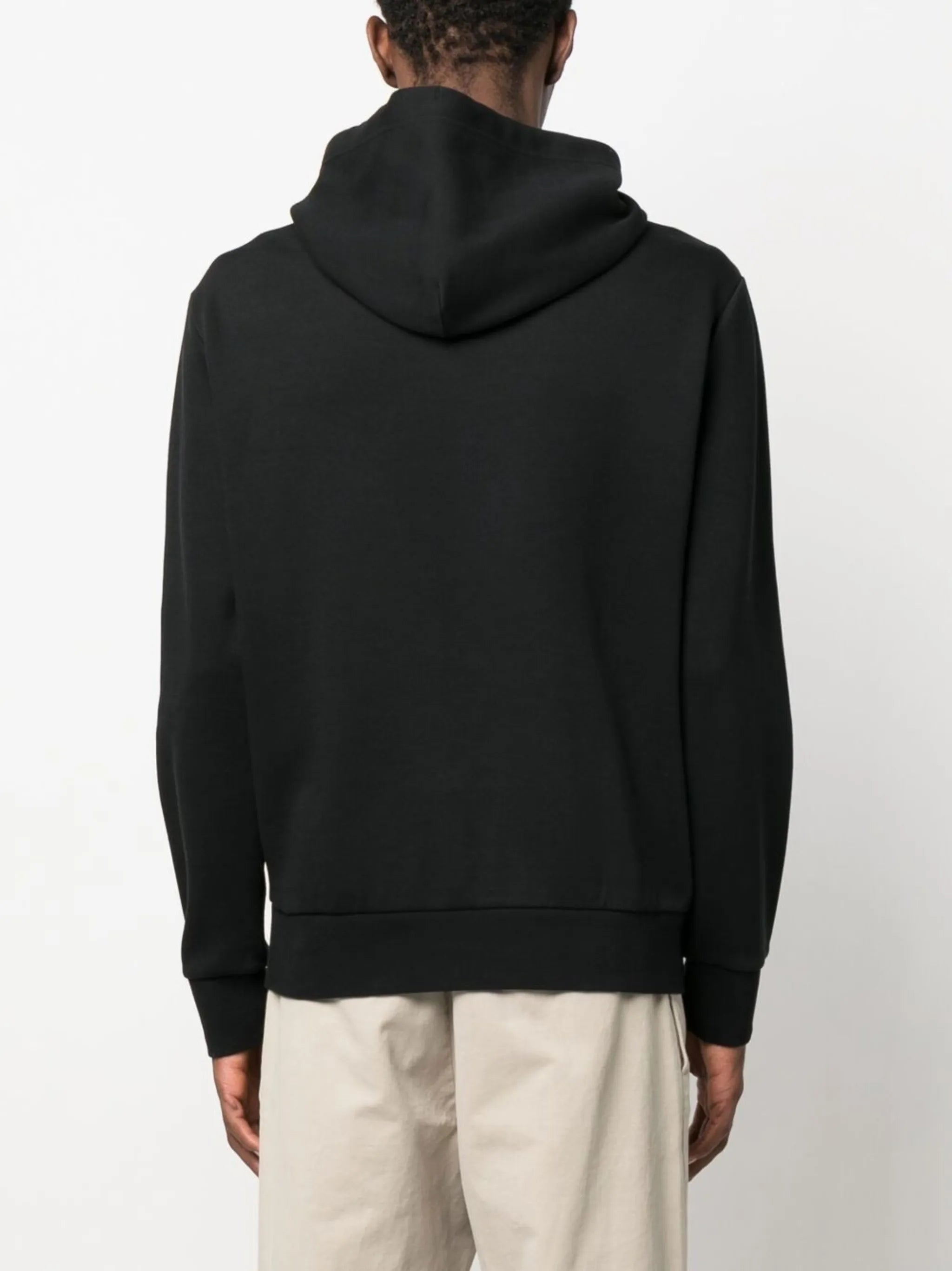 embroidered logo drawstring hoodie