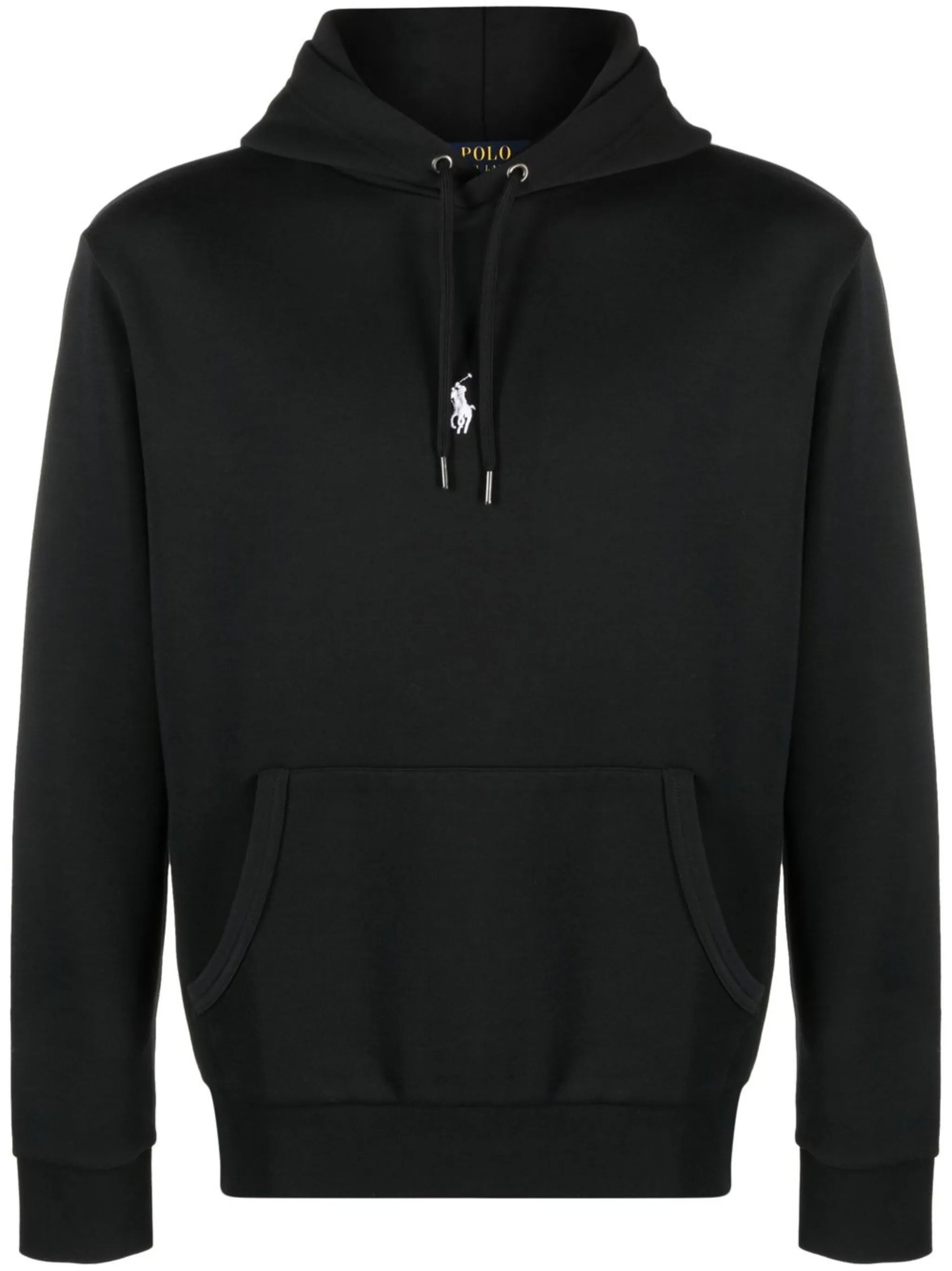 embroidered logo drawstring hoodie