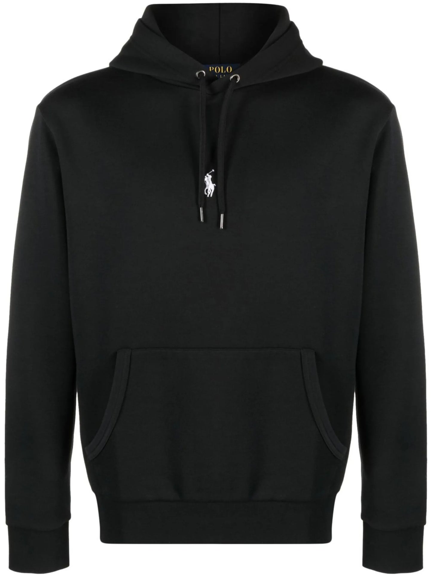 embroidered logo drawstring hoodie