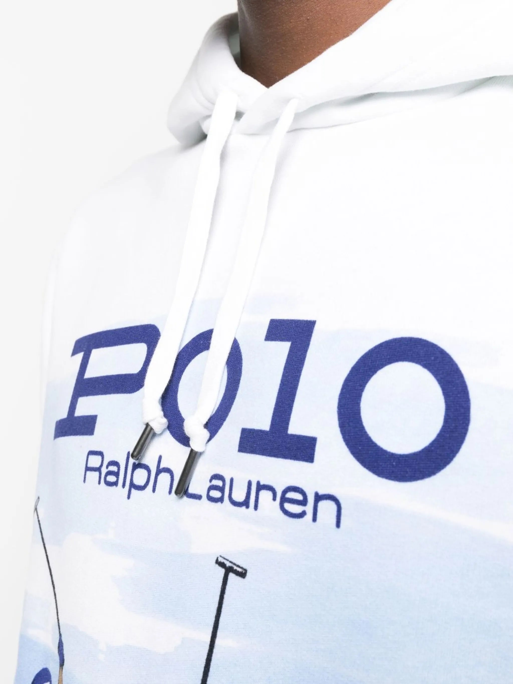 graphic-print cotton hoodie