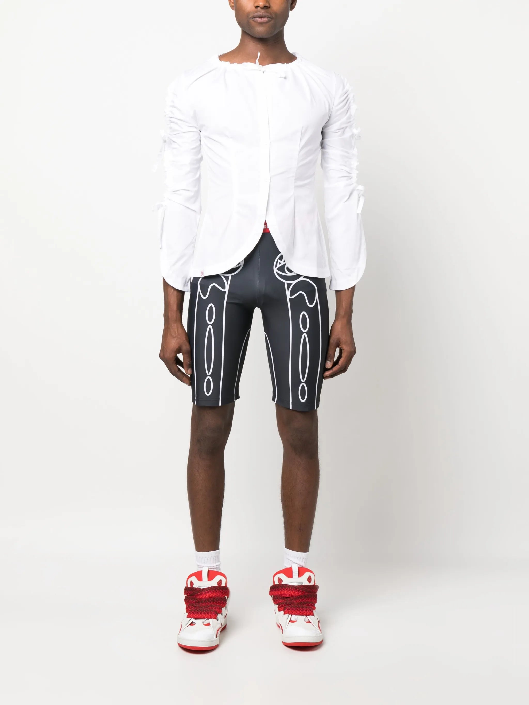 graphic-print shorts