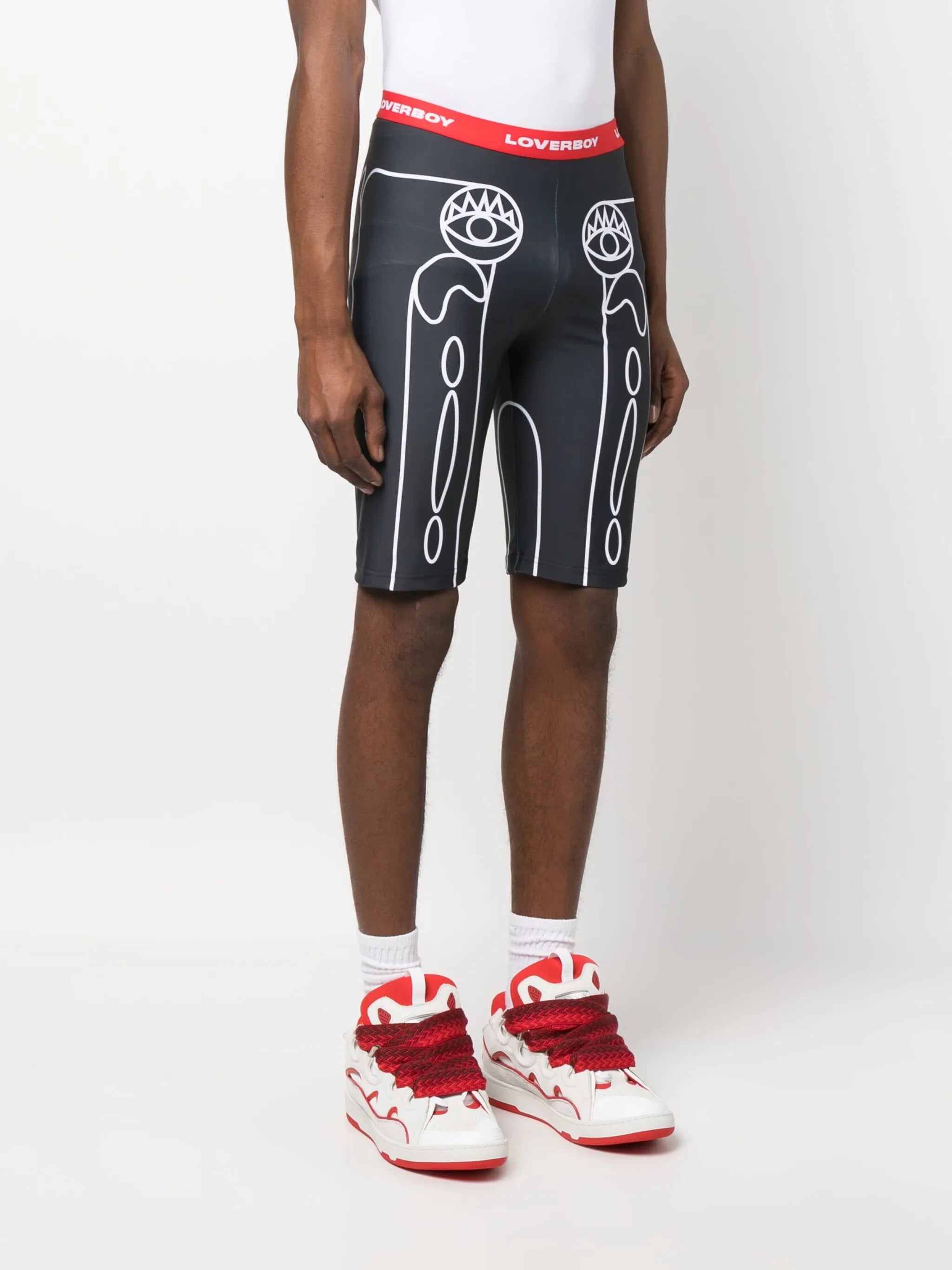 graphic-print shorts