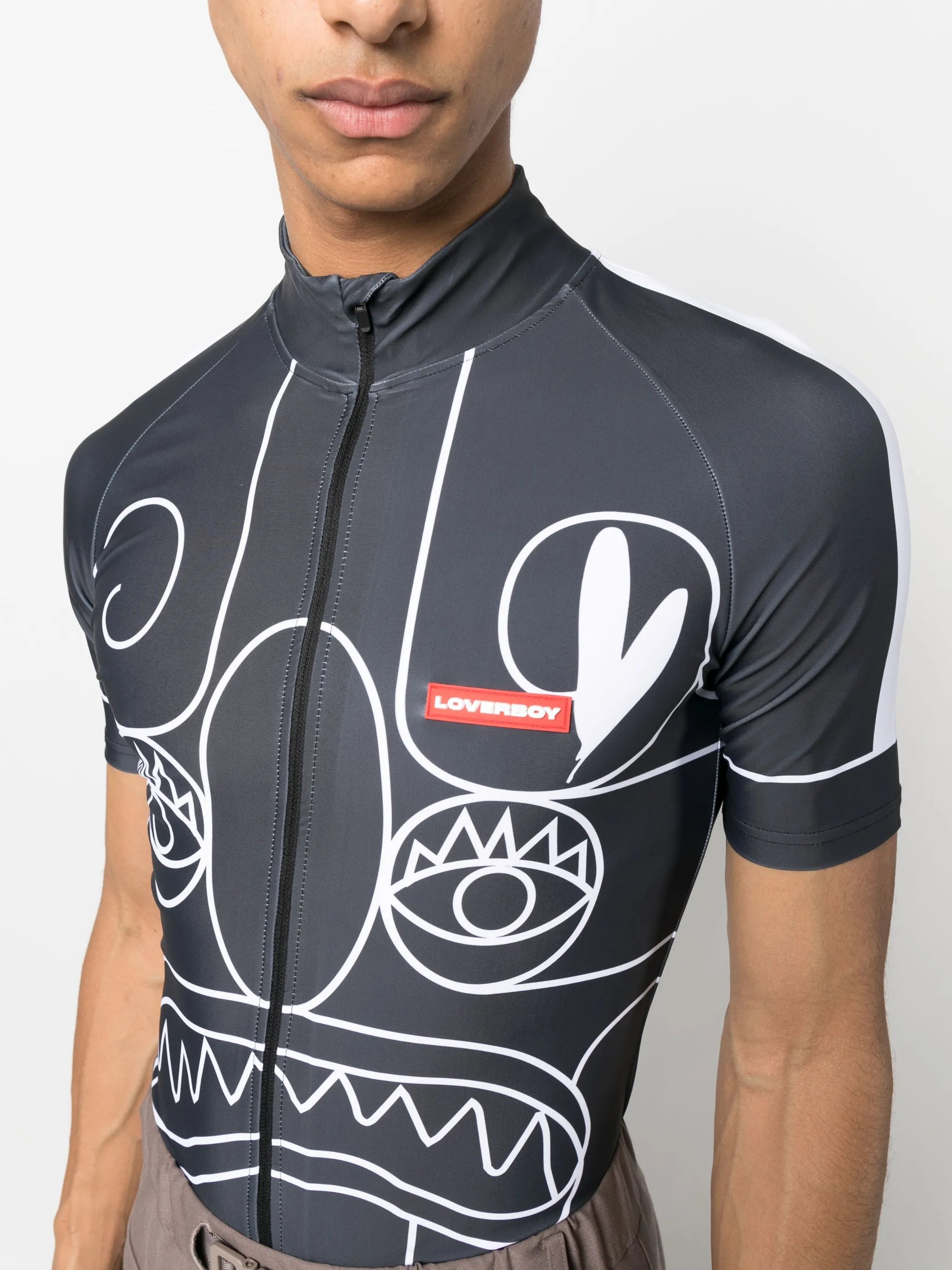graphic-print cycling T-shirt