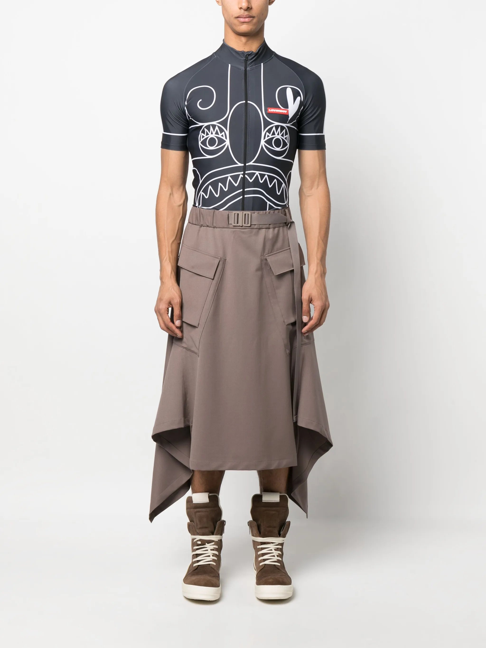 graphic-print cycling T-shirt