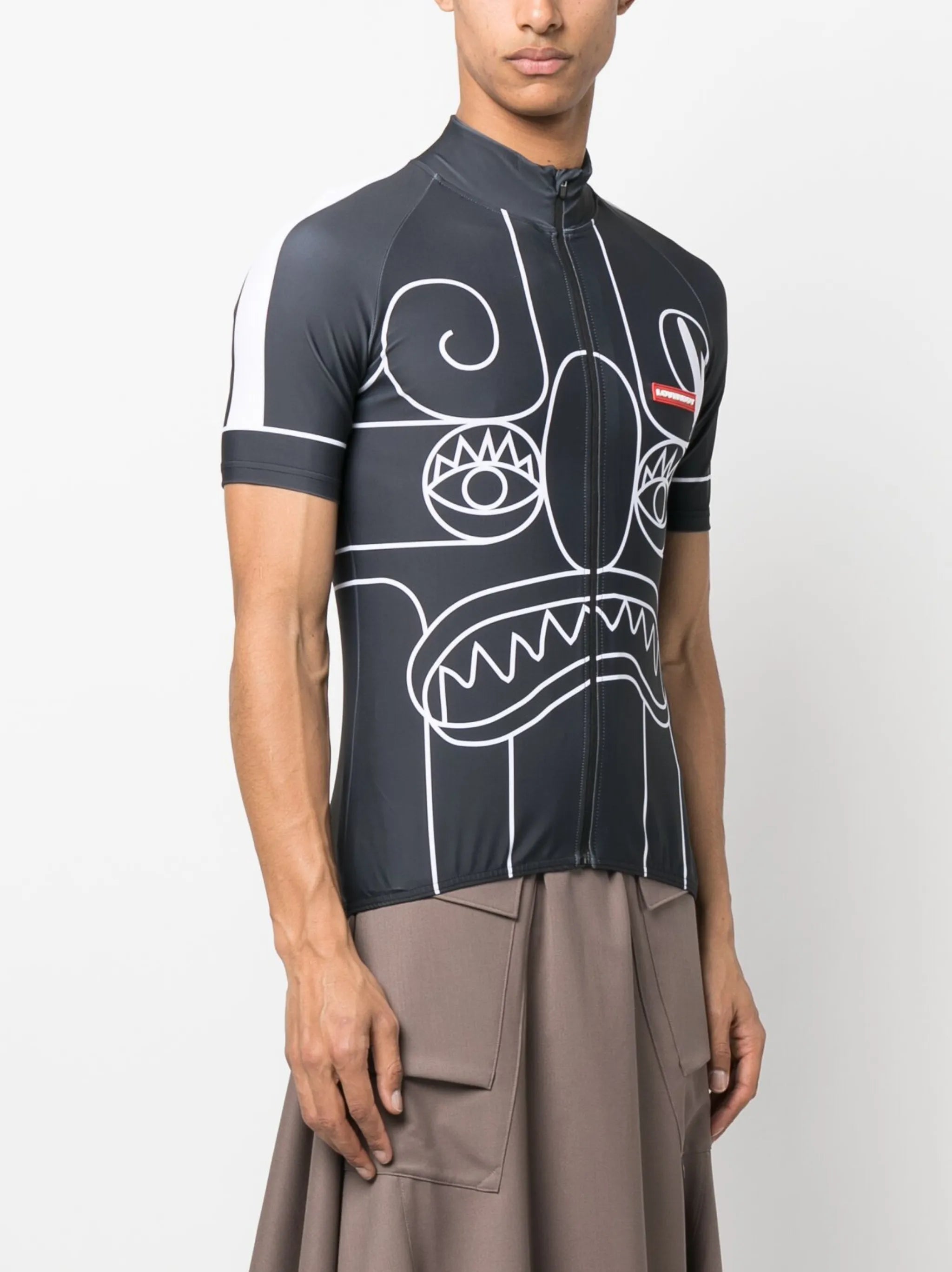 graphic-print cycling T-shirt