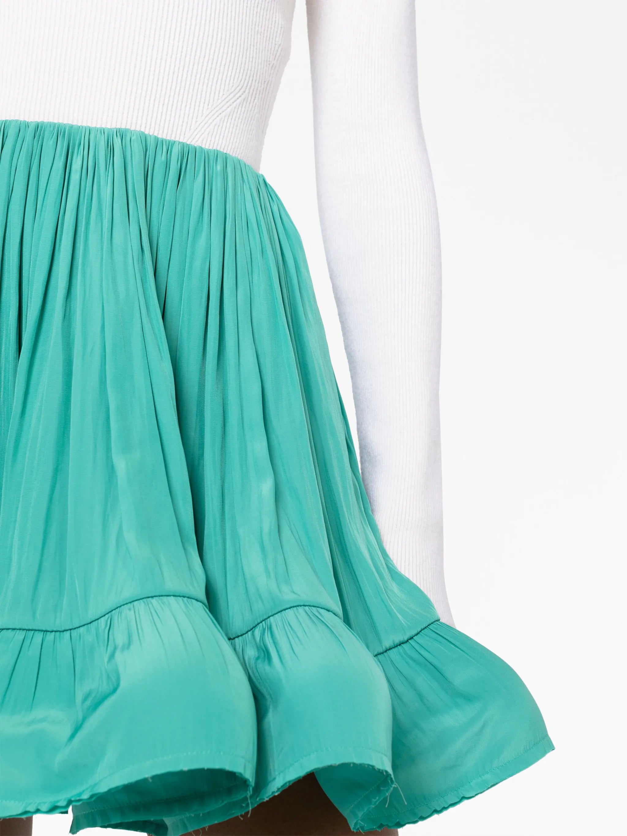 ruffled flared miniskirt