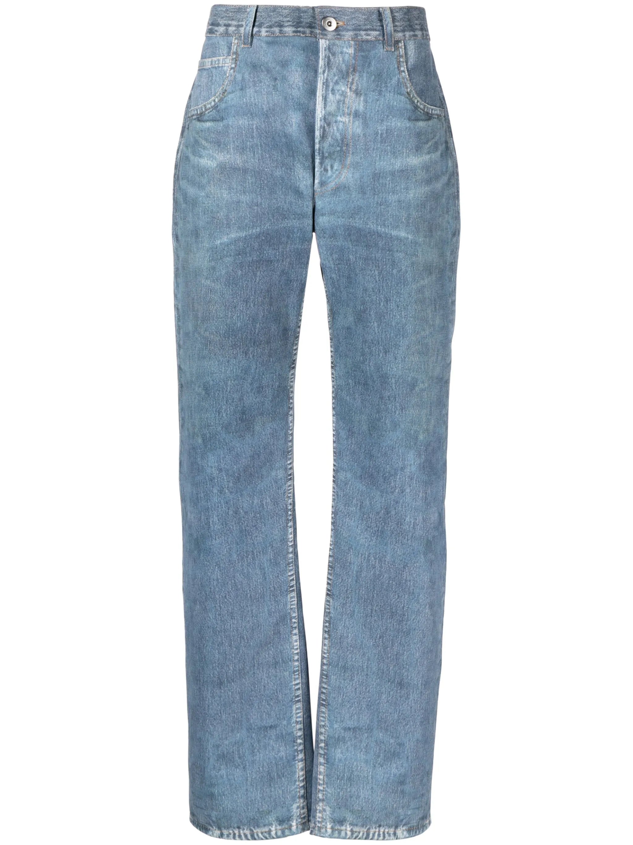 denim-effect boyfriend trousers